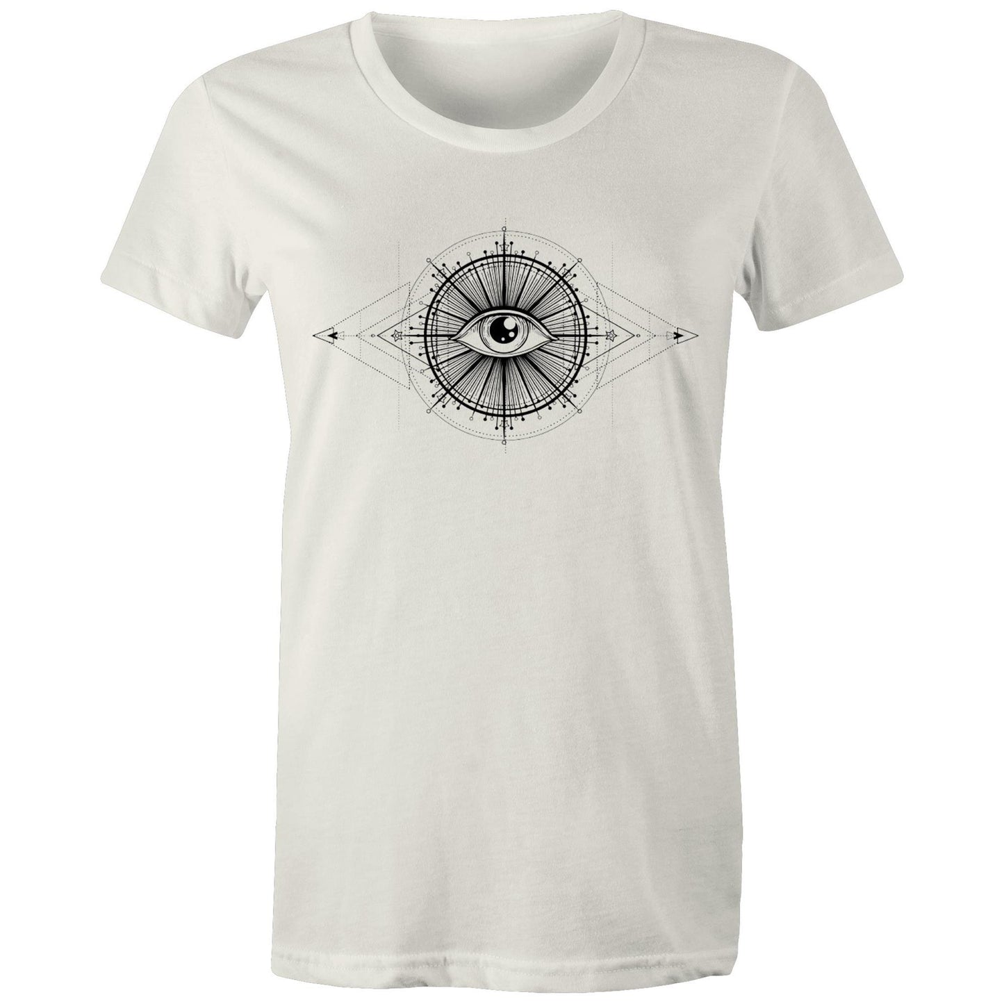 Women's Earthfolk Printed T shirt - Seeing Eye - The Crescent Moon