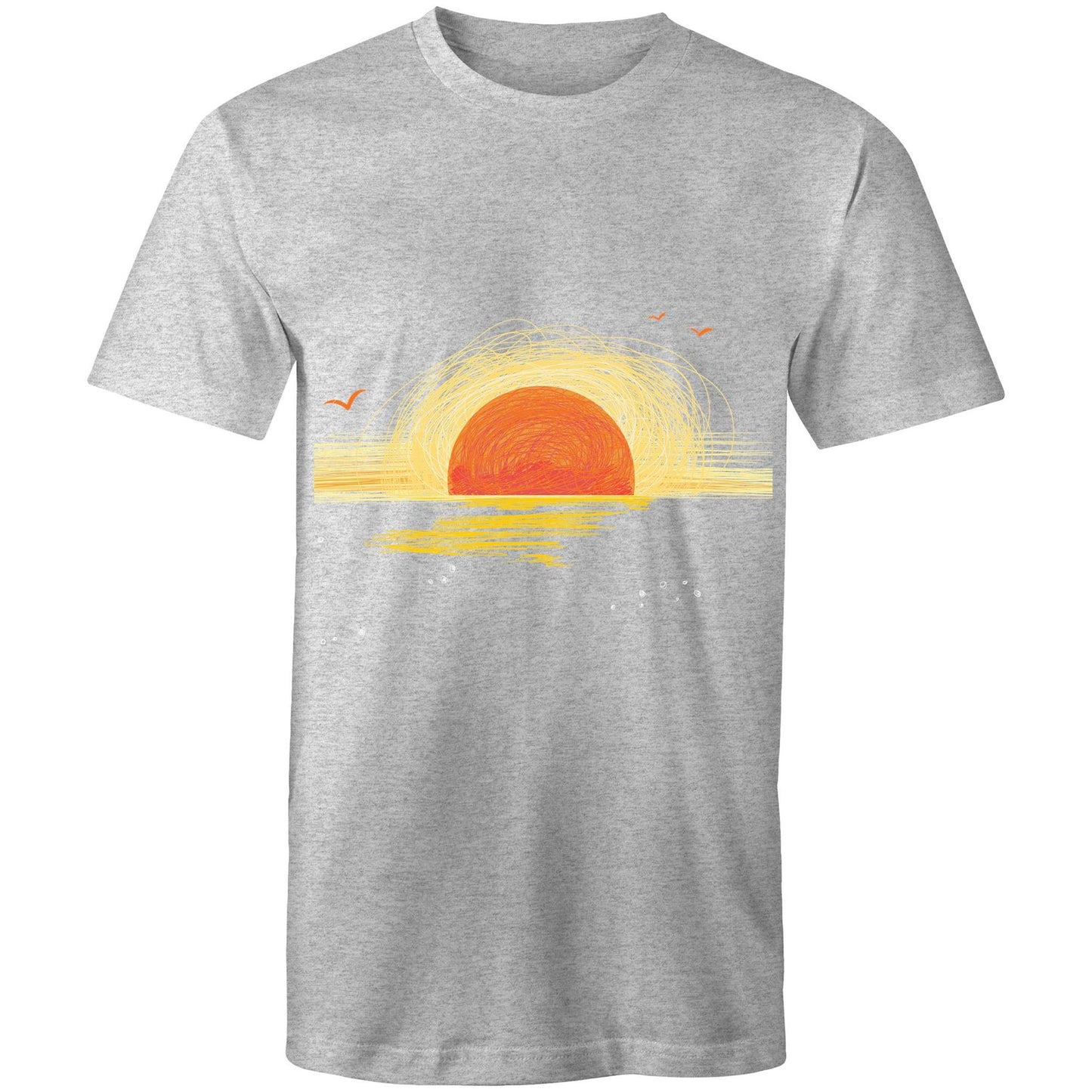 Earthfolk Printed T Shirt - Mens Relaxed Fit - Sunrise Sketch - The Crescent Moon