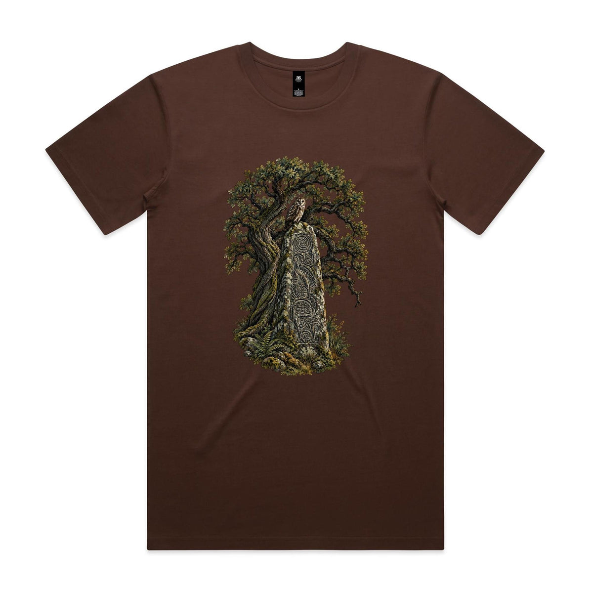 Men's Standing Stone Owl T-shirt - Earthfolk Nature T-shirts