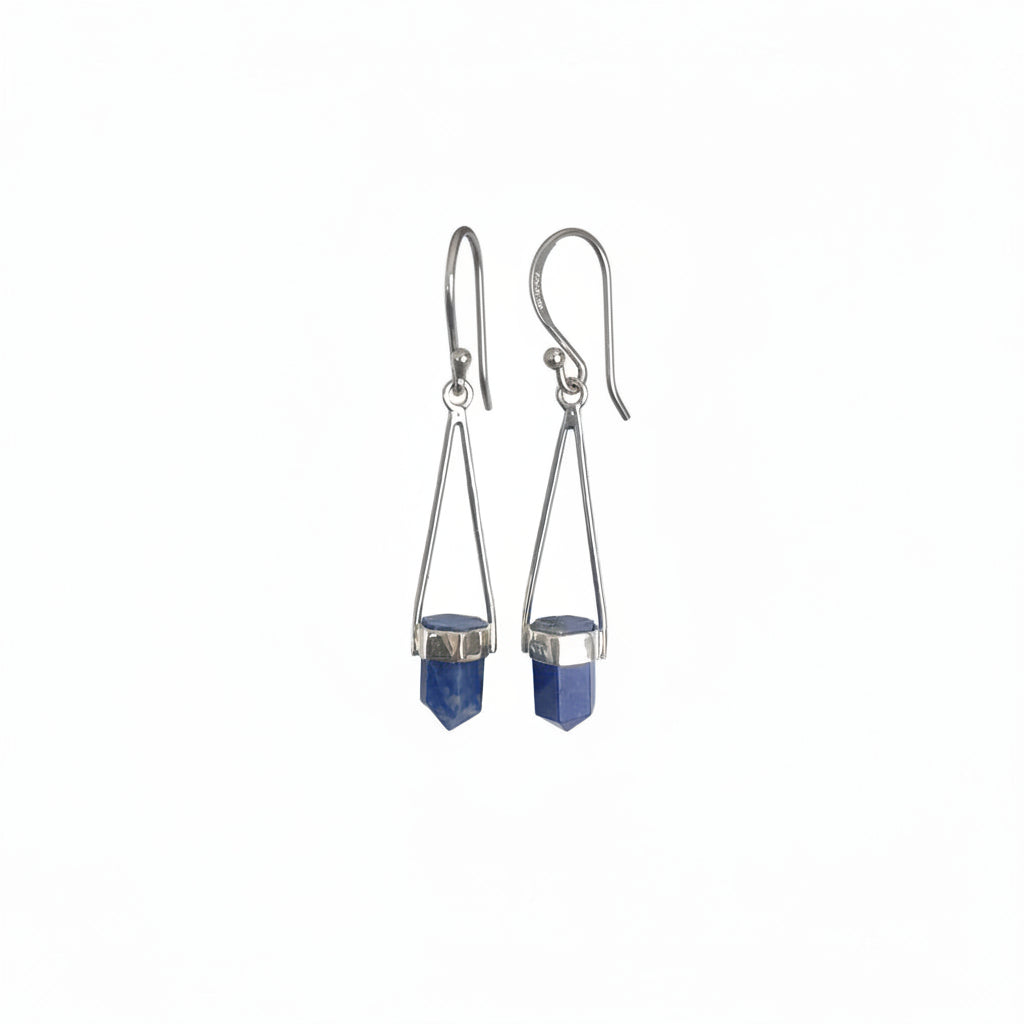 Sterling Silver Earrings with Lapis Lazuli