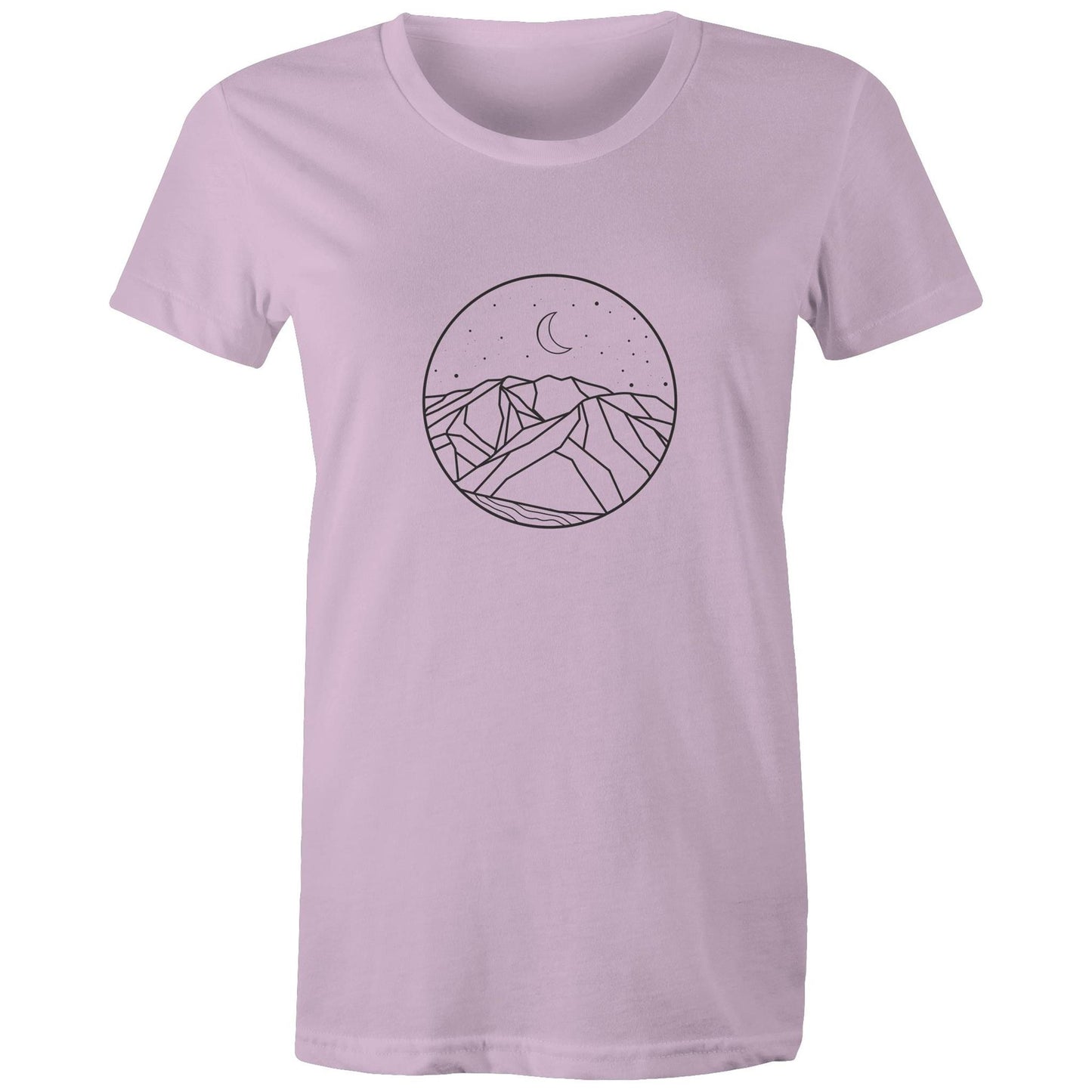 Women's Earthfolk Printed T shirt - Moon Mountain