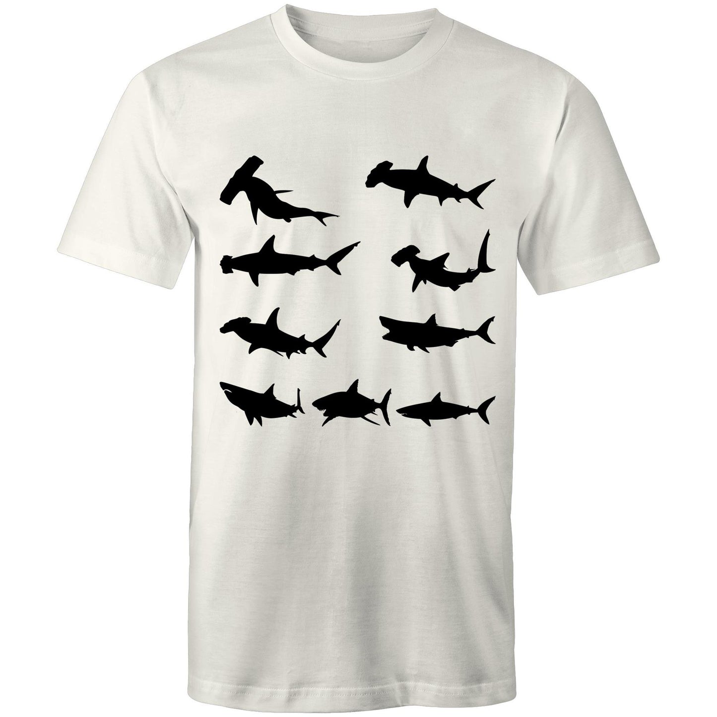 Earthfolk printed T shirt - Mens Relaxed Fit - Shark Silhouette - The Crescent Moon