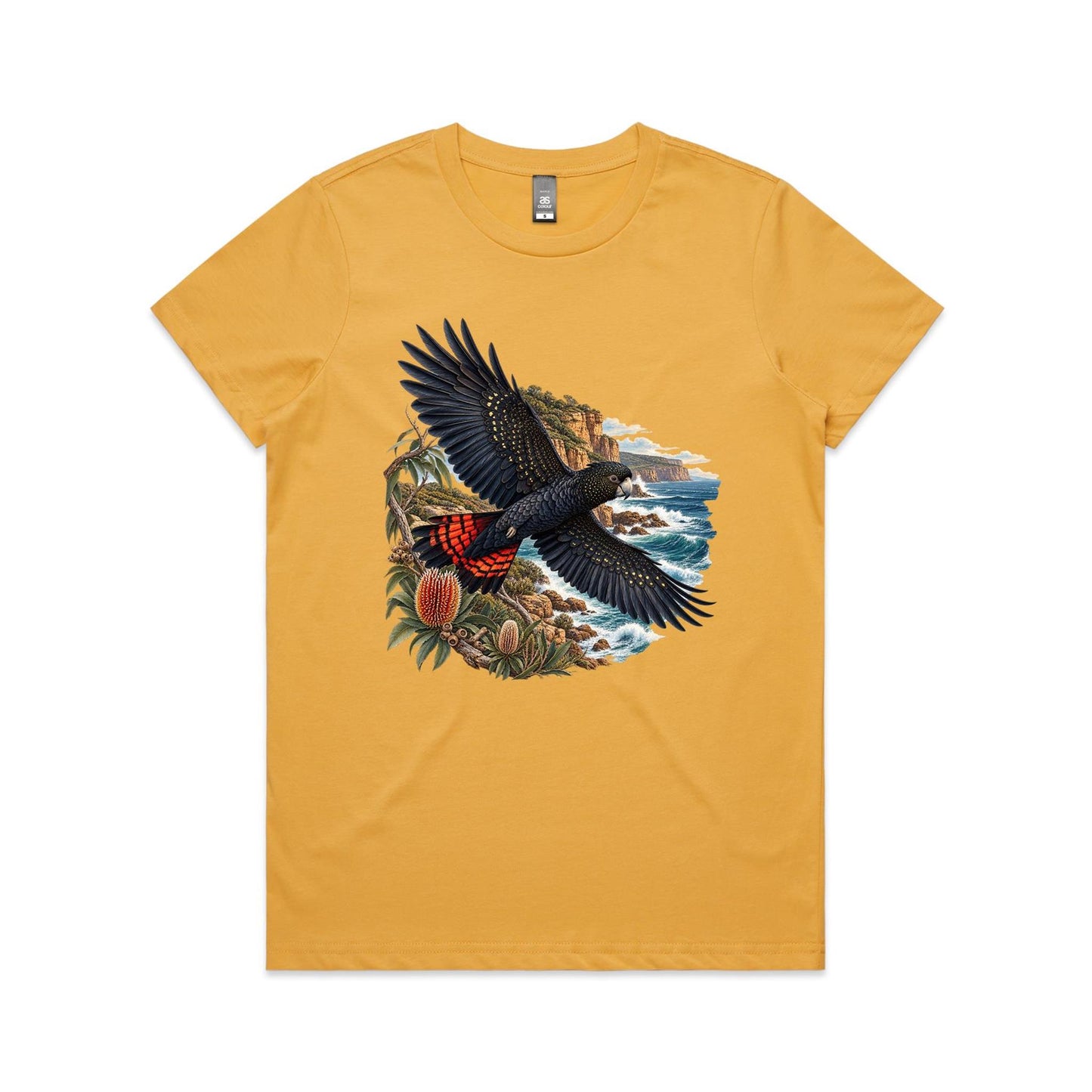Red-Tailed Black Cockatoo Women's T-Shirt – Australian Wildlife Graphic Tee