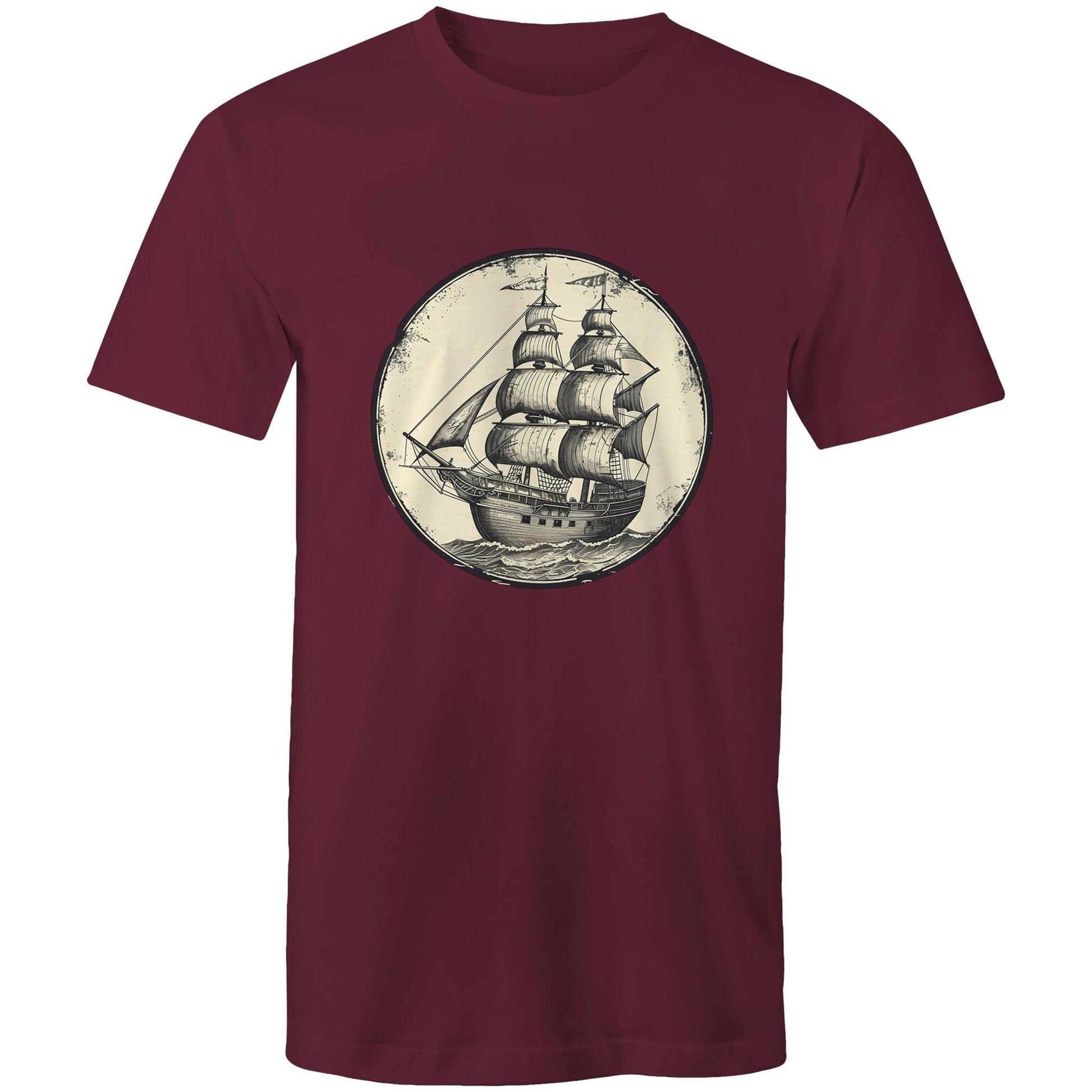 Men's Earthfolk T shirt - Tall Ship Graphic T-shirt