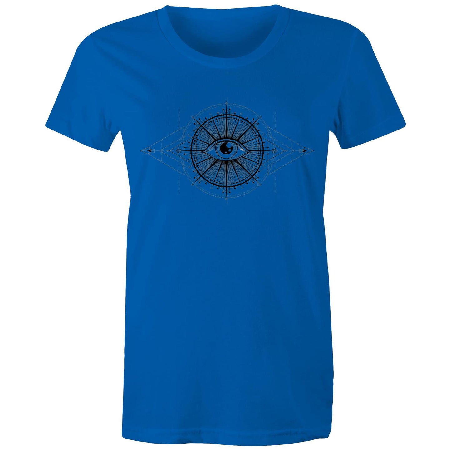 Women's Earthfolk Printed T shirt - Seeing Eye - The Crescent Moon