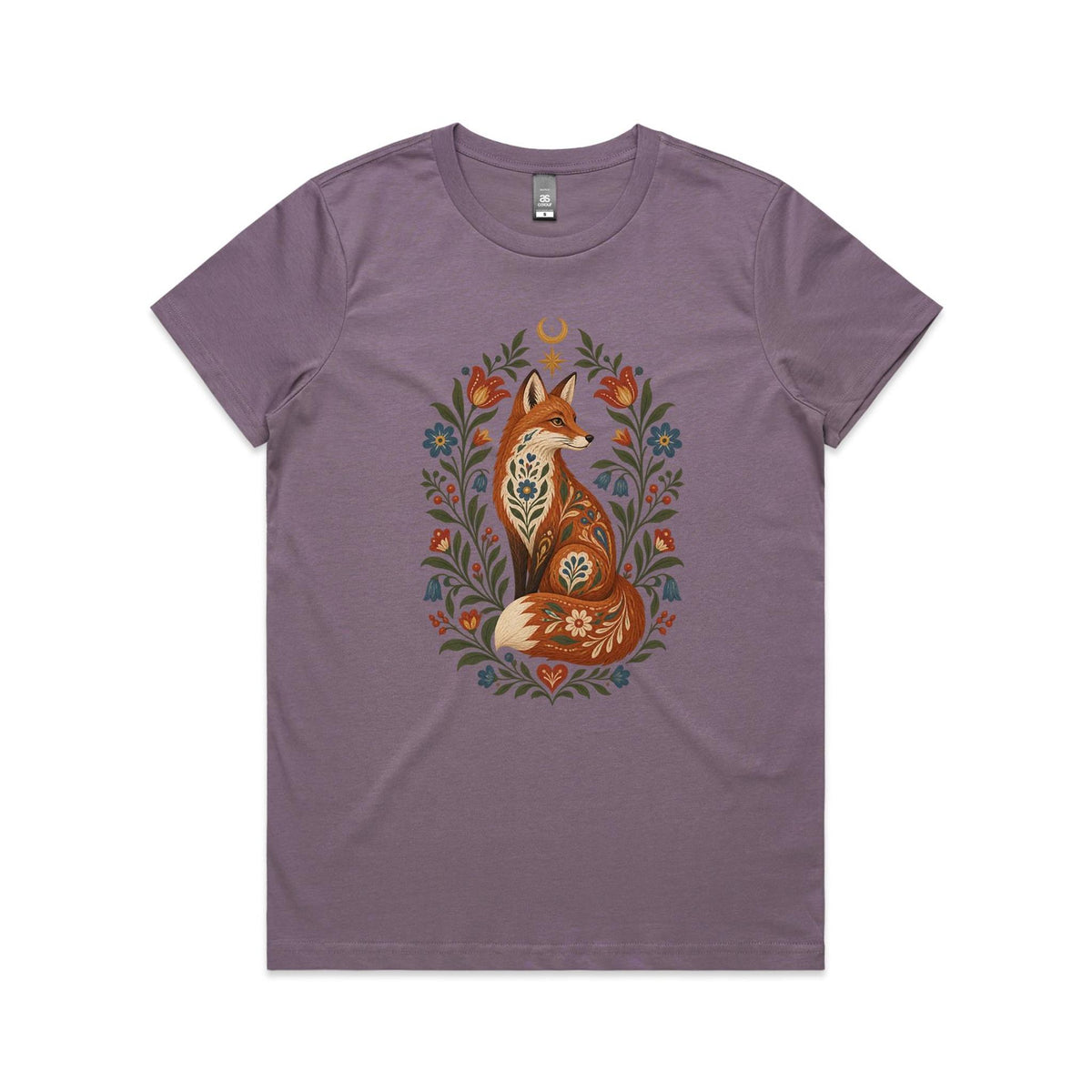 Women’s Fox Folk Art T-Shirt | Graphic Tee