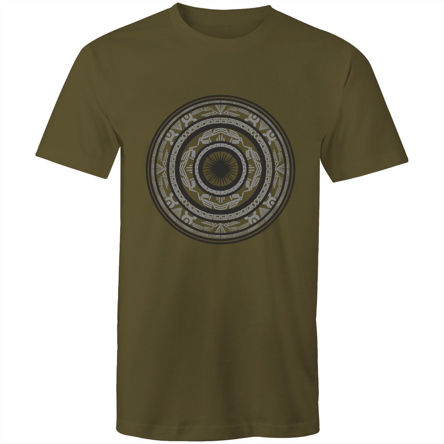 Men's Earthfolk T shirt - Totem Drum - The Crescent Moon