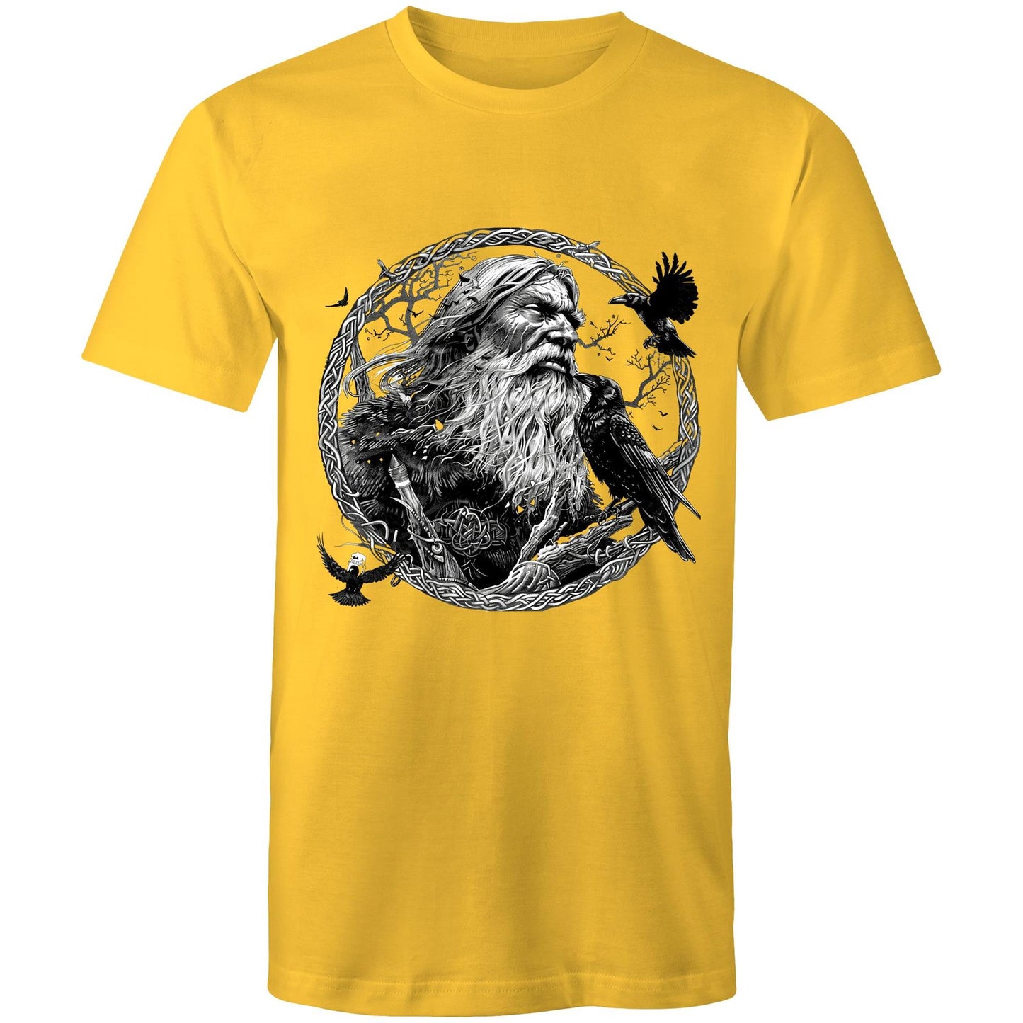 Earthfolk Printed T shirt - Mens Relaxed Fit - Odin - The Crescent Moon