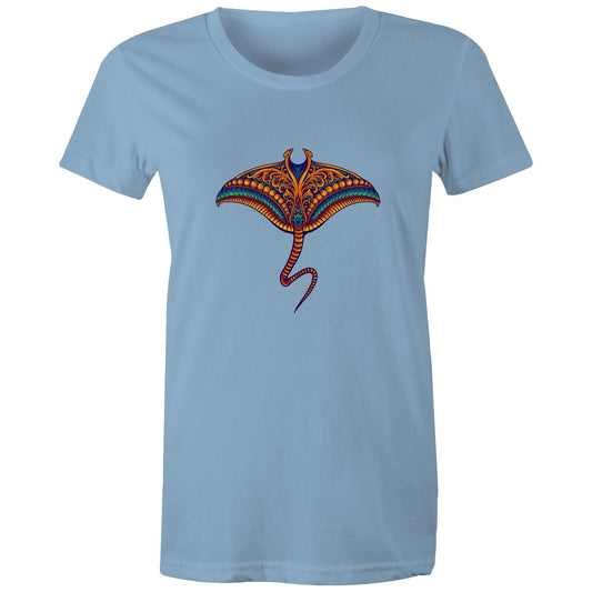 Women's Earthfolk T shirt - Sting ray - The Crescent Moon