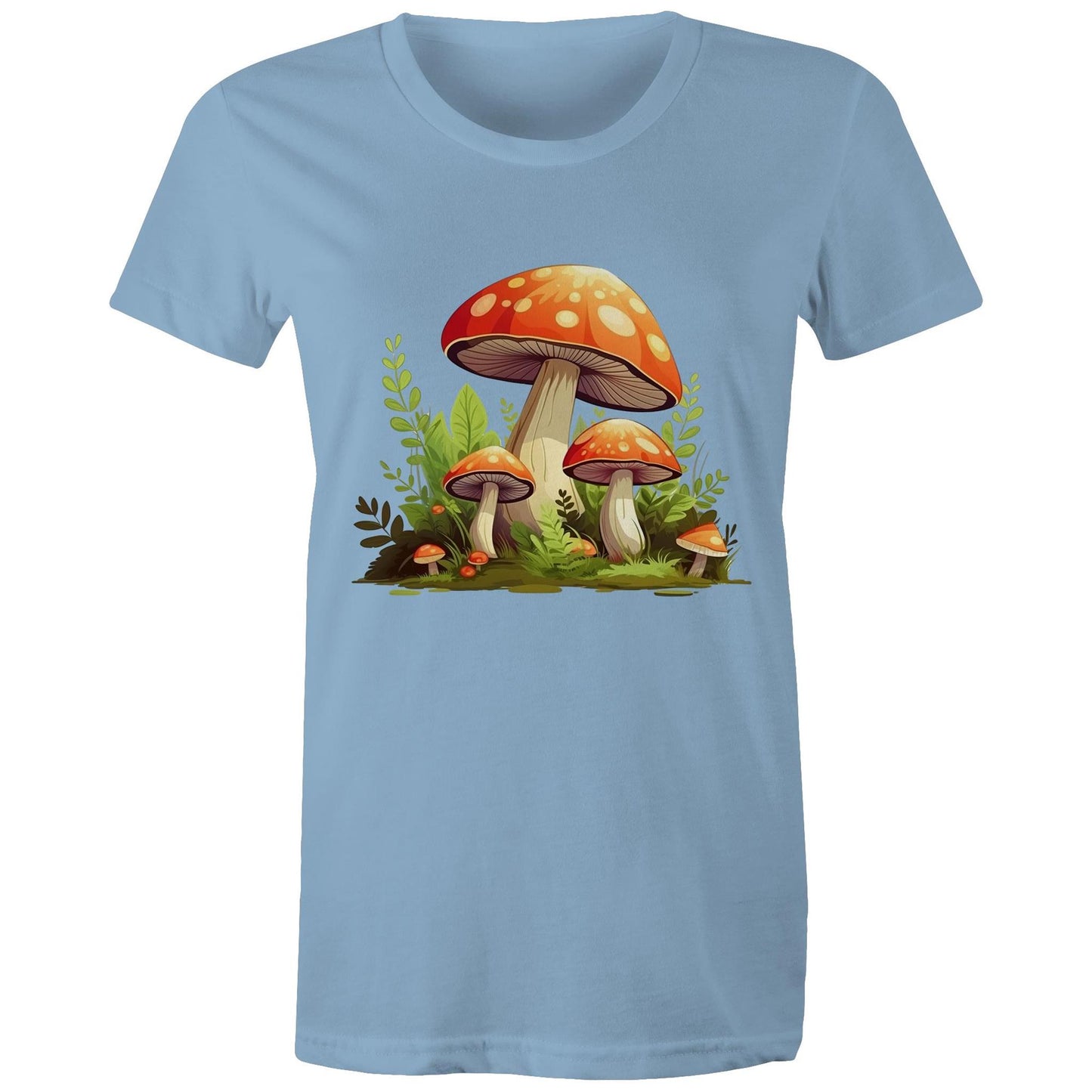 Women's Earthfolk Printed T shirt - Woodland Mushrooms