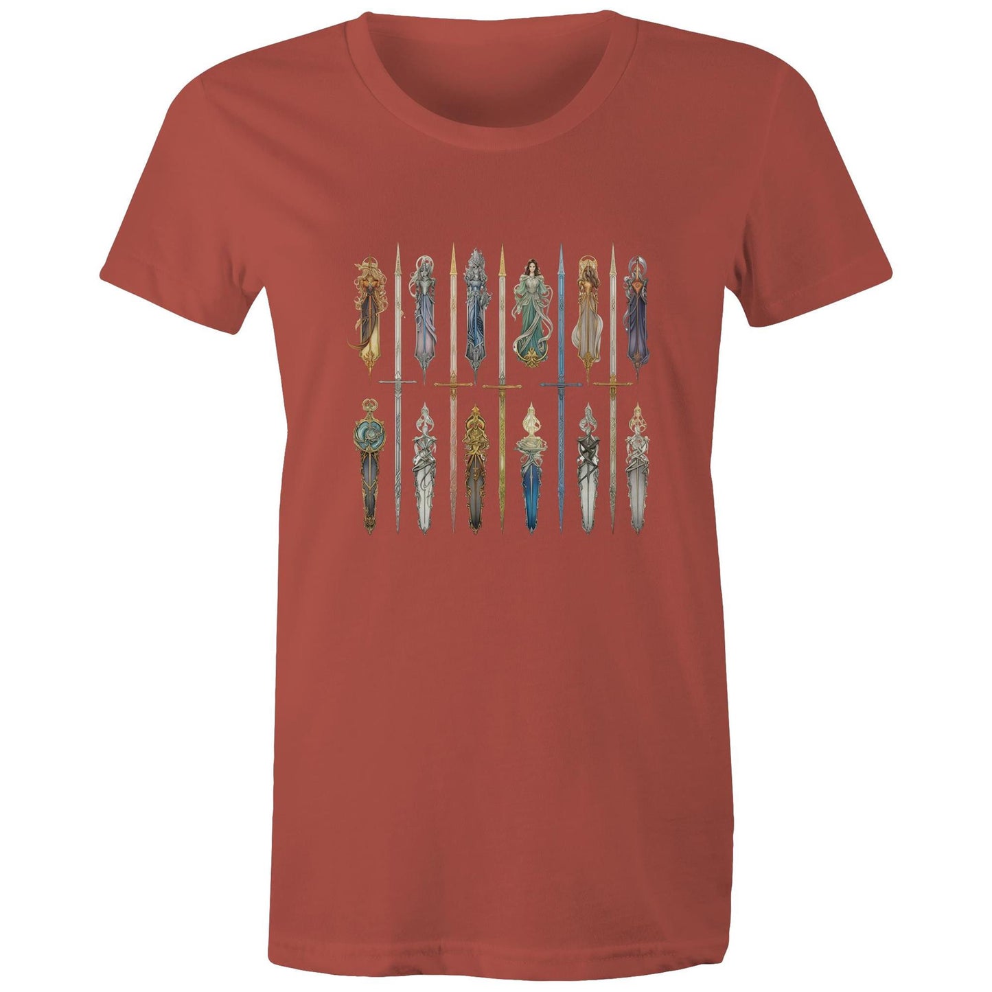 Women's Earthfolk T shirt - Queen Of Swords