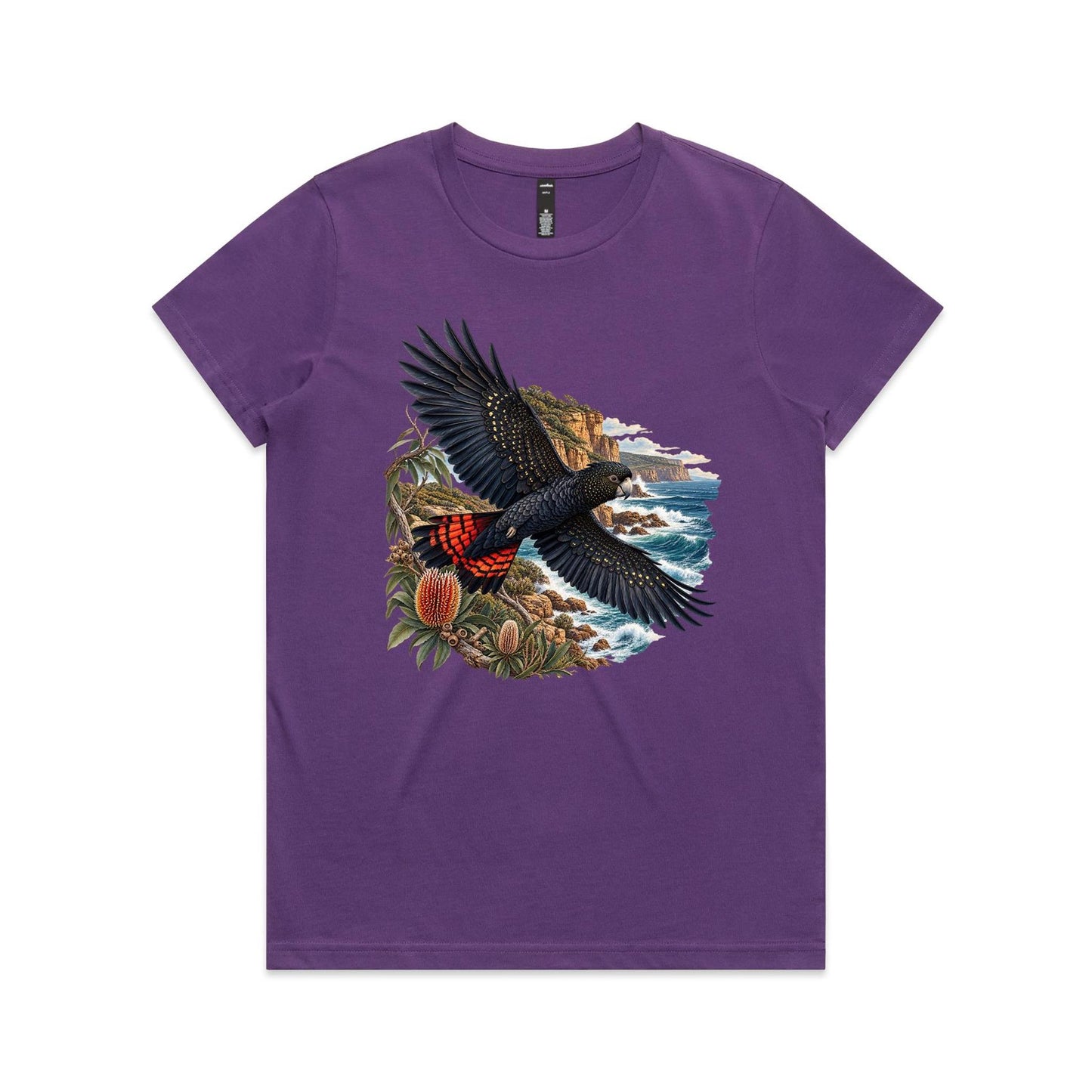 Red-Tailed Black Cockatoo Women's T-Shirt – Australian Wildlife Graphic Tee