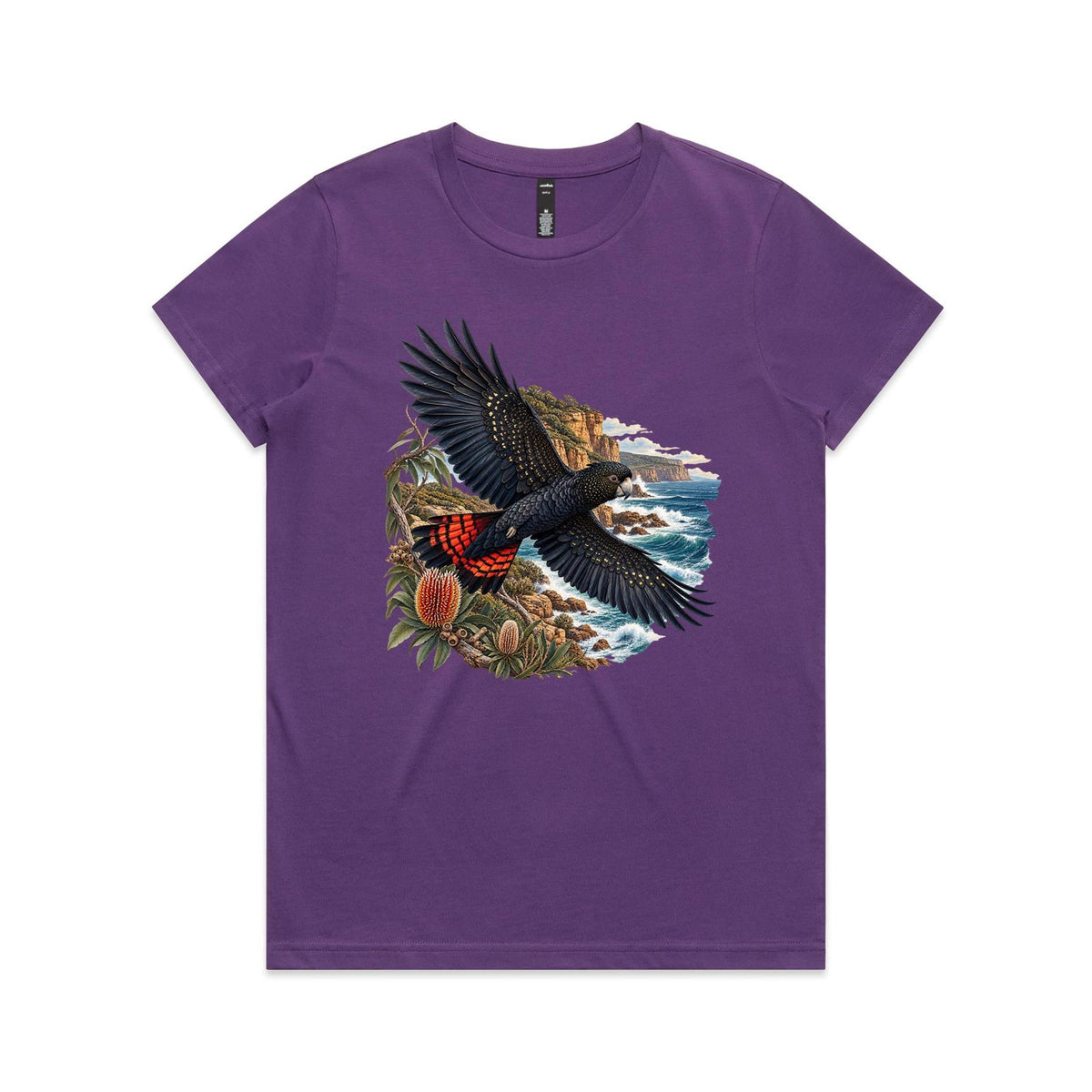 Red-Tailed Black Cockatoo Women's T-Shirt – Australian Wildlife Graphic Tee