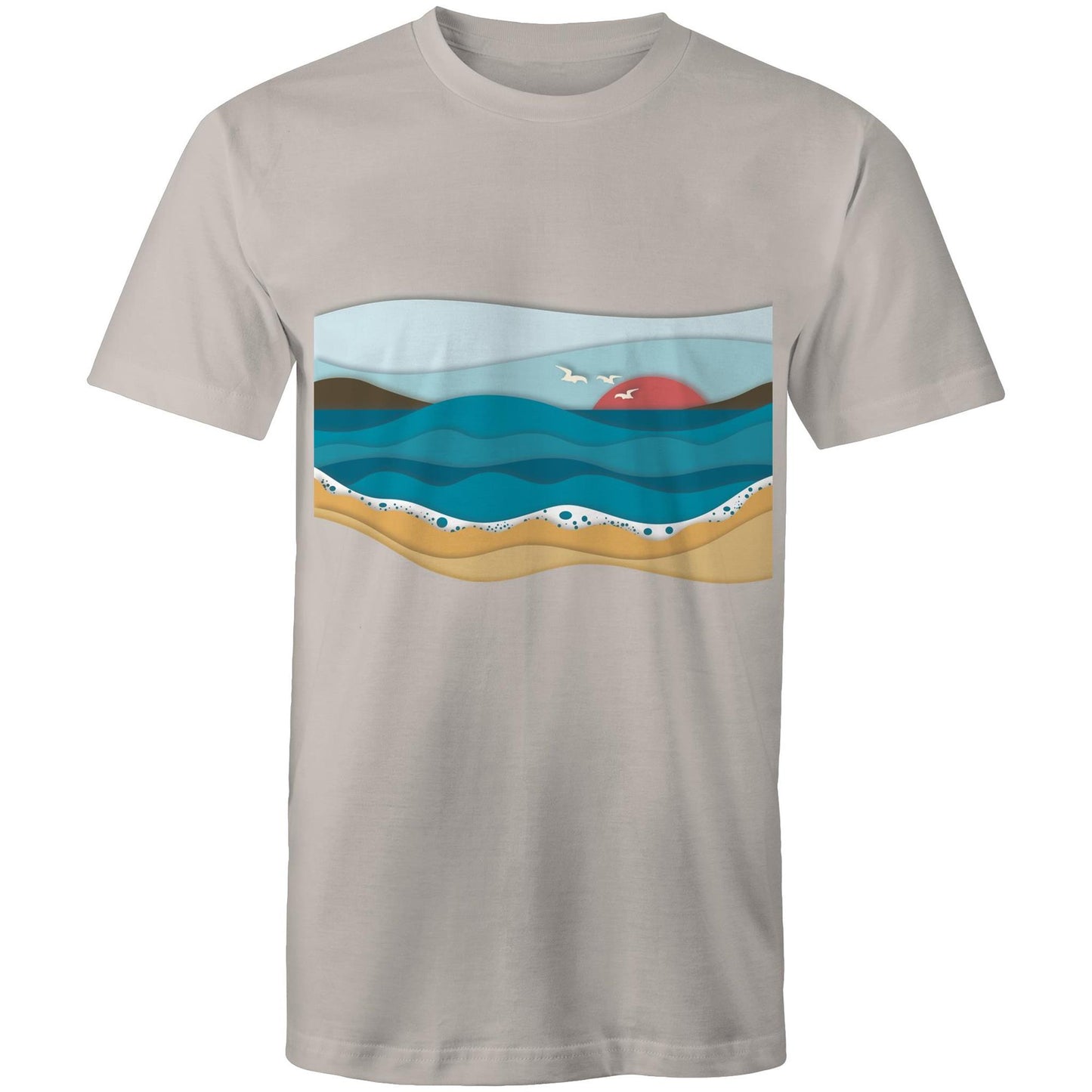 Earthfolk Printed T shirt - Mens Relaxed Fit - Ocean - The Crescent Moon