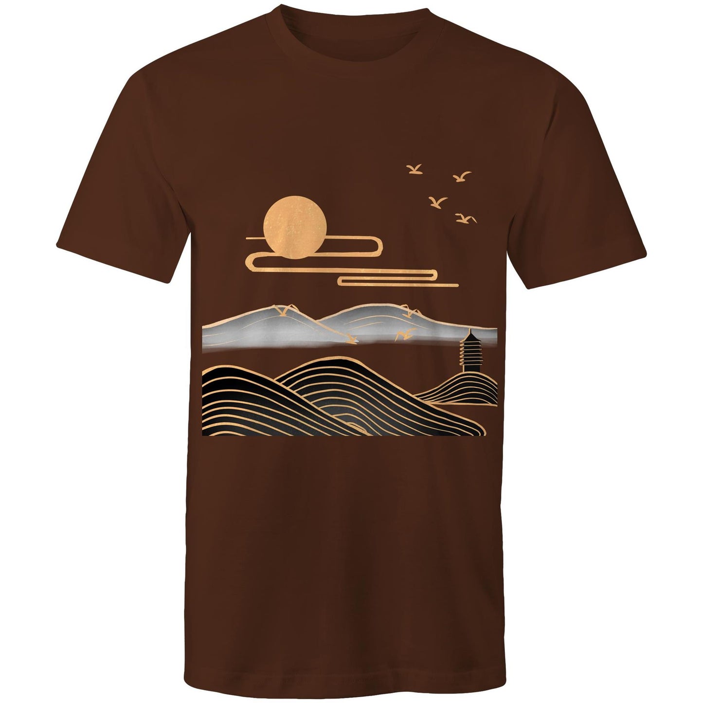Men's Earthfolk T shirt - Nature's Rise - The Crescent Moon