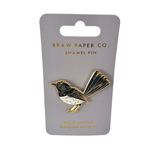 Willy Wagtail Enamel Pin