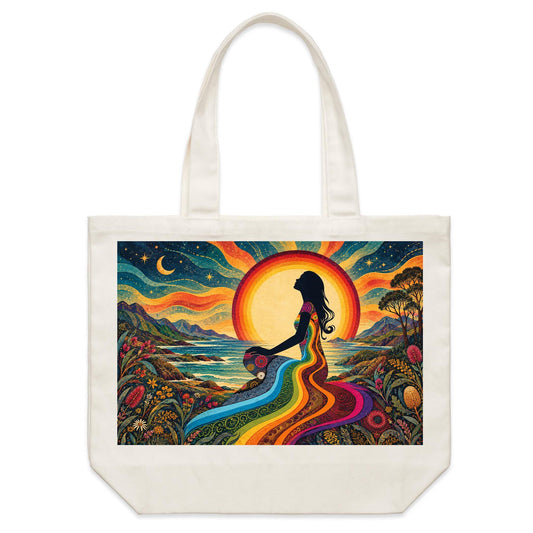 Earthfolk Canvas Tote Bag - Feel the Rainbow