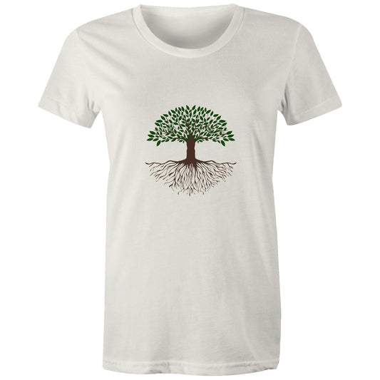 Women's Organic Earthfolk T shirt - Tree of Life - The Crescent Moon