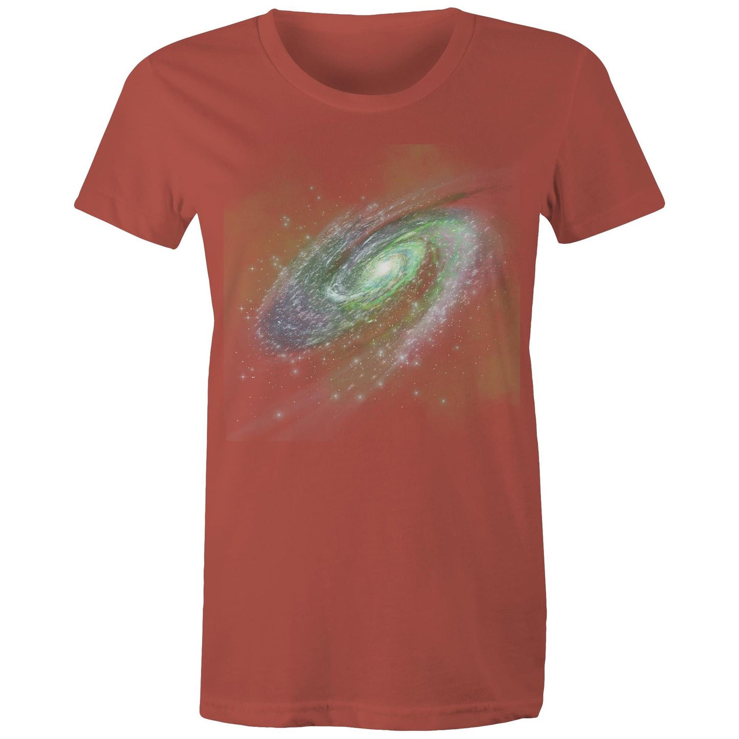 Women's Earthfolk Printed T shirt - Green Galaxy