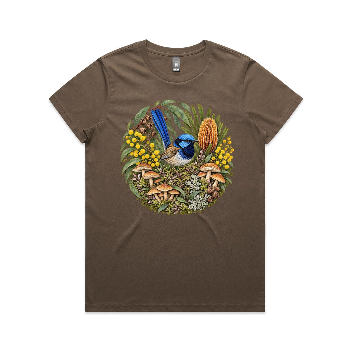 Womens Blue Fairy Wren T-shirt - Earthfolk Nature T-shirts