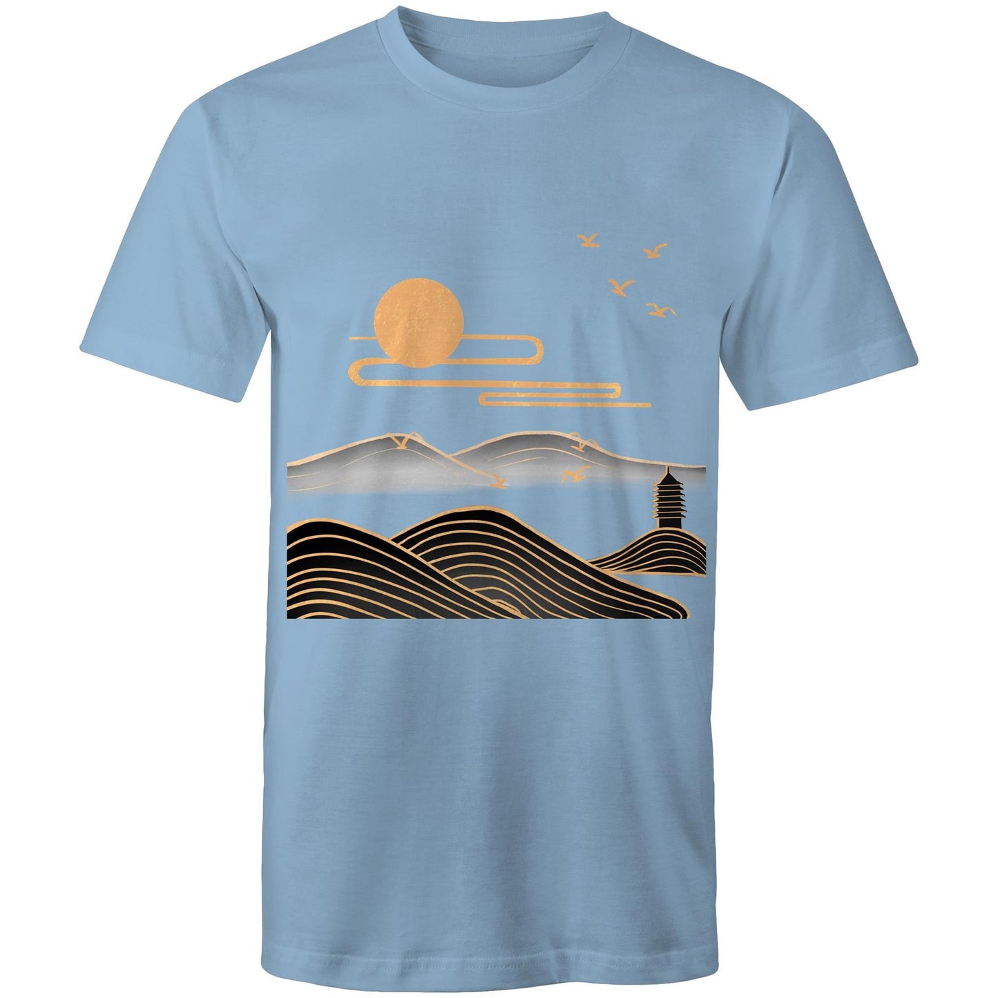 Men's Earthfolk T shirt - Nature's Rise - The Crescent Moon