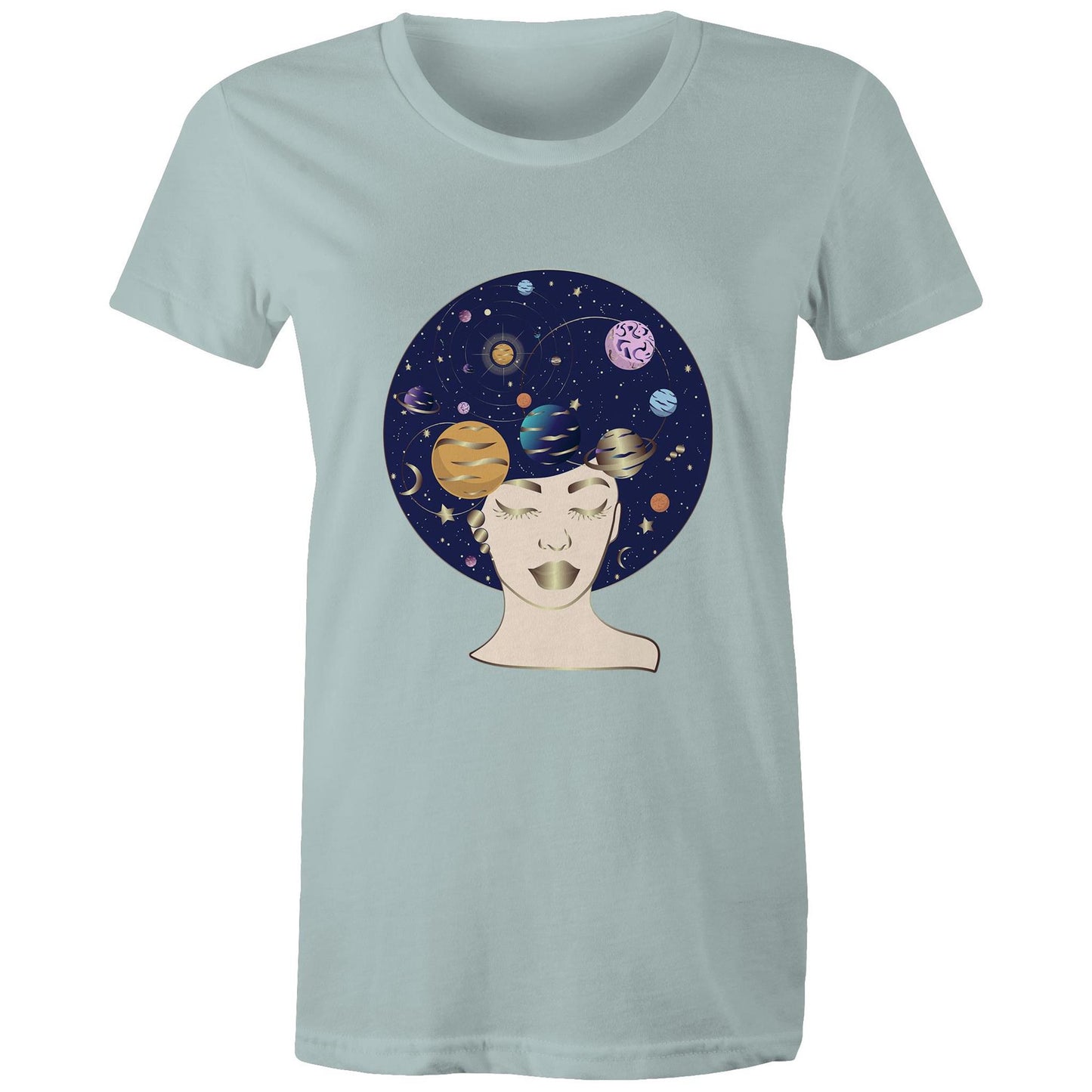 Women's Earthfolk Printed T shirt - Galaxy Lady