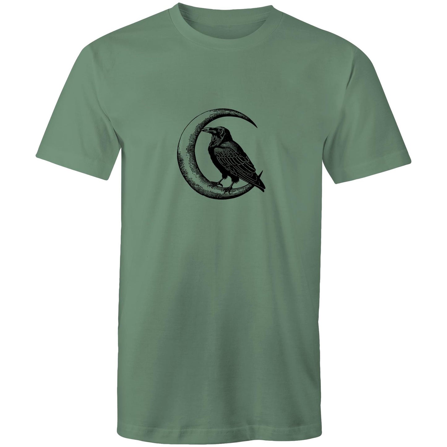 Men's Crow T-Shirt | Moon & Bird Graphic Tee