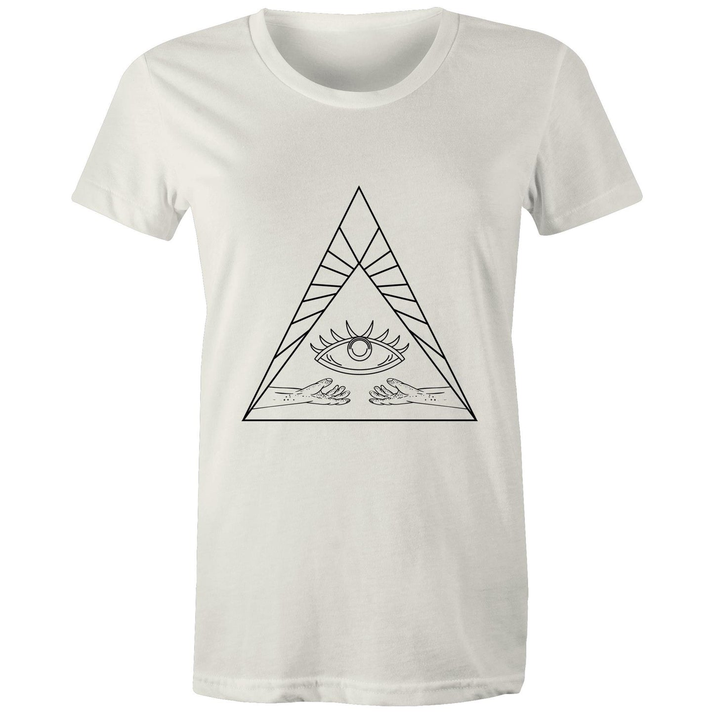 Women's Earthfolk Printed T shirt - Boho Eye Triangle