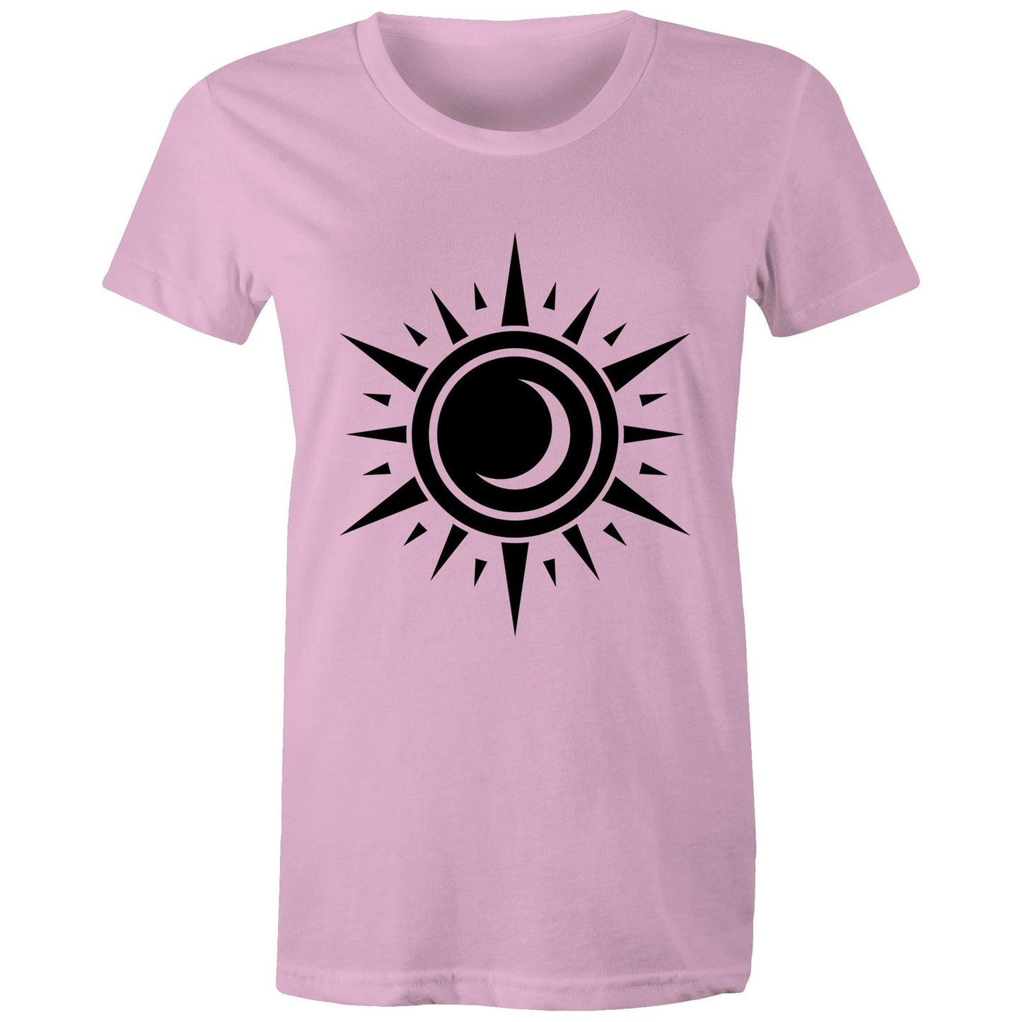 Women's Earthfolk printed T shirt - Black Hole Sun - The Crescent Moon