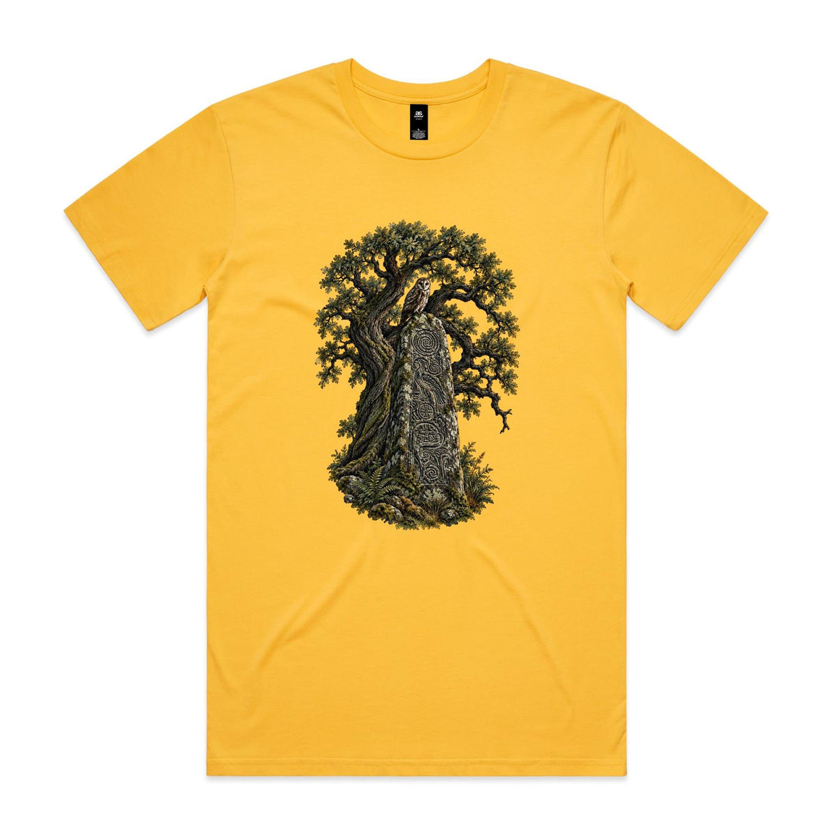 Men's Standing Stone Owl T-shirt - Earthfolk Nature T-shirts