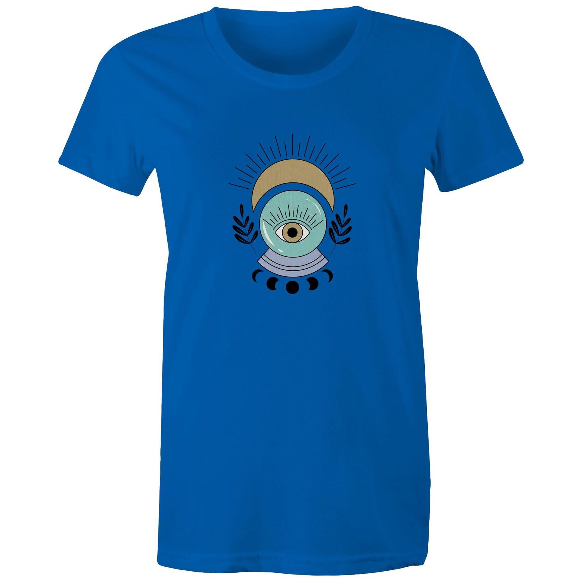 Women's Earthfolk T shirt - Crystal Ball - The Crescent Moon