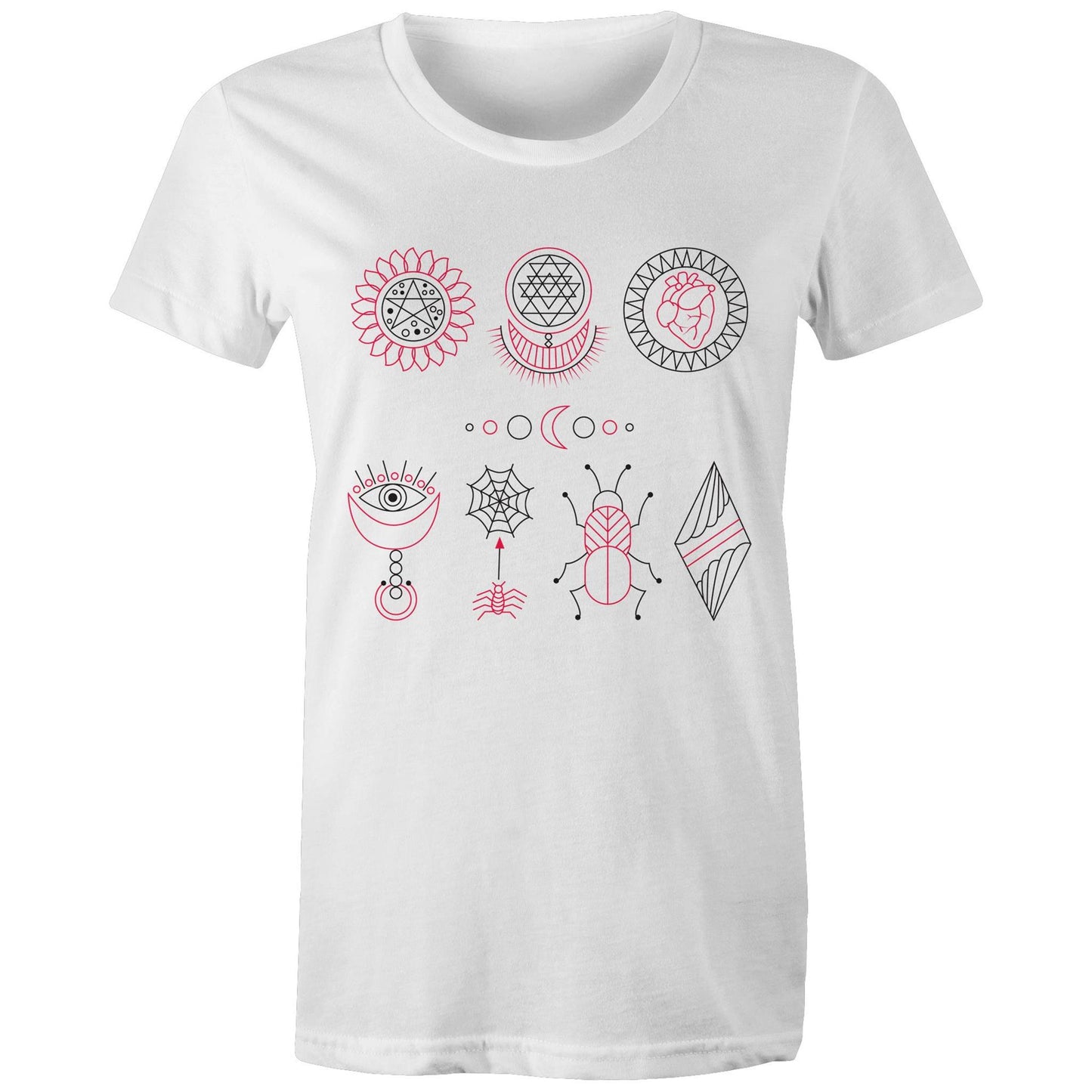 Women's Earthfolk Printed t shirt - Esoteric Symbols