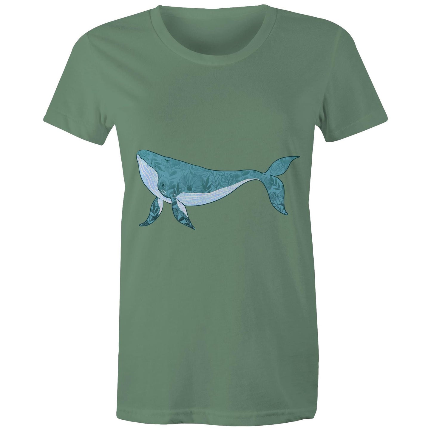 Earthfolk Printed t Shirt - Women's Relaxed Fit - Whale - The Crescent Moon