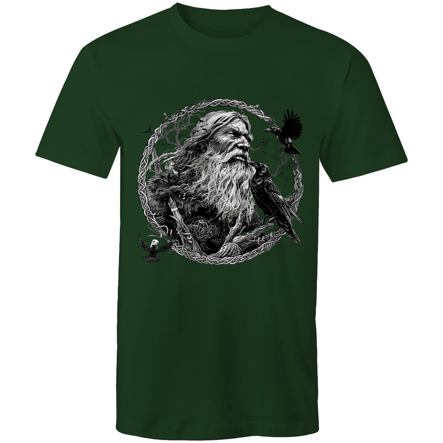 Earthfolk Printed T shirt - Mens Relaxed Fit - Odin - The Crescent Moon