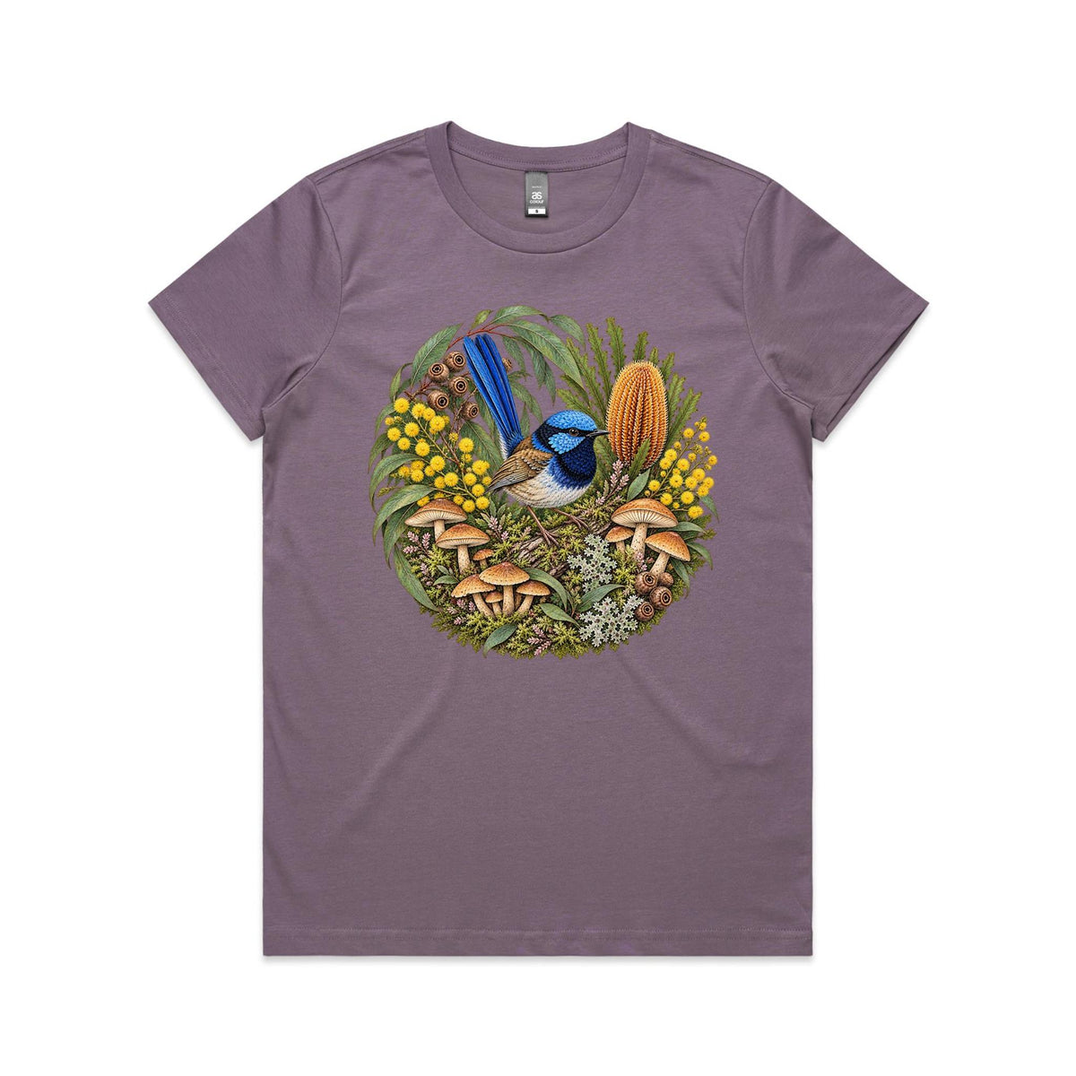 Womens Blue Fairy Wren T-shirt - Earthfolk Nature T-shirts