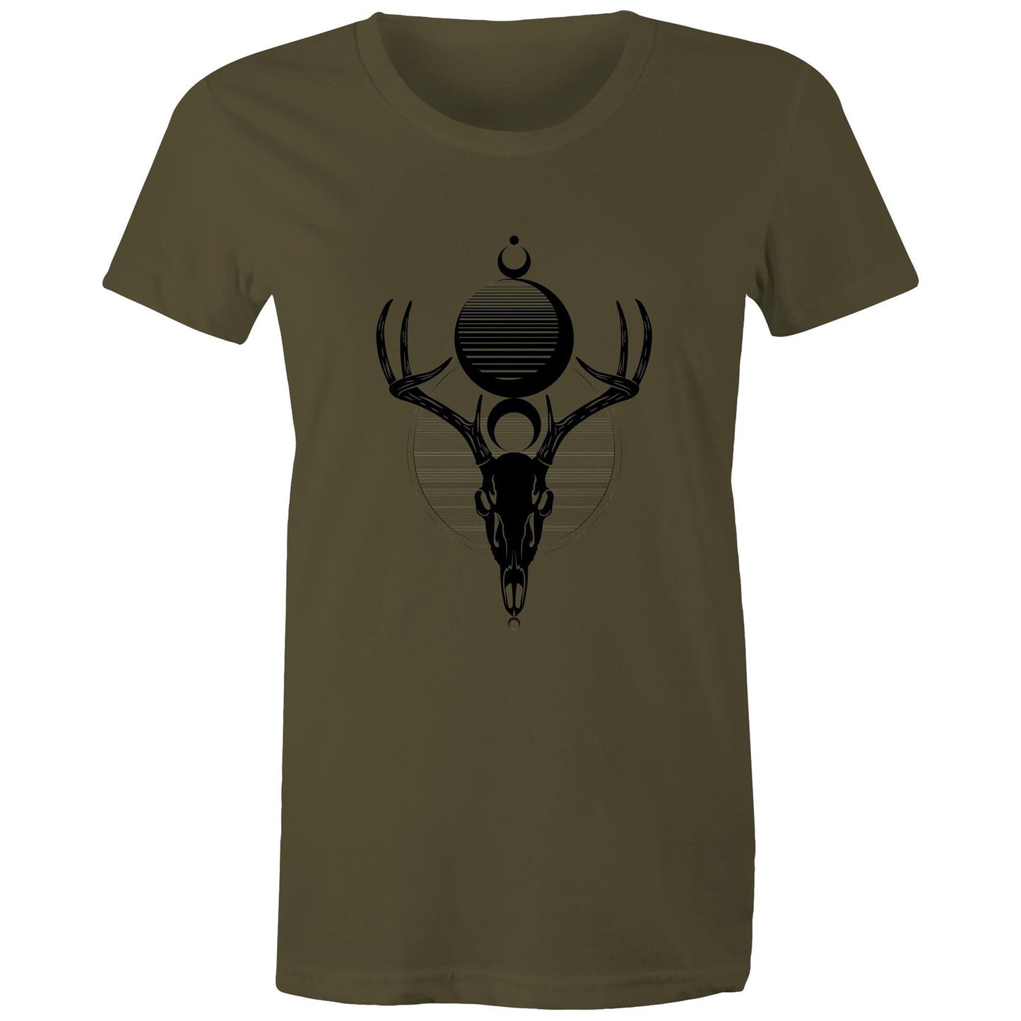 Women' Earthfolk T-shirt - Skullmoon - The Crescent Moon