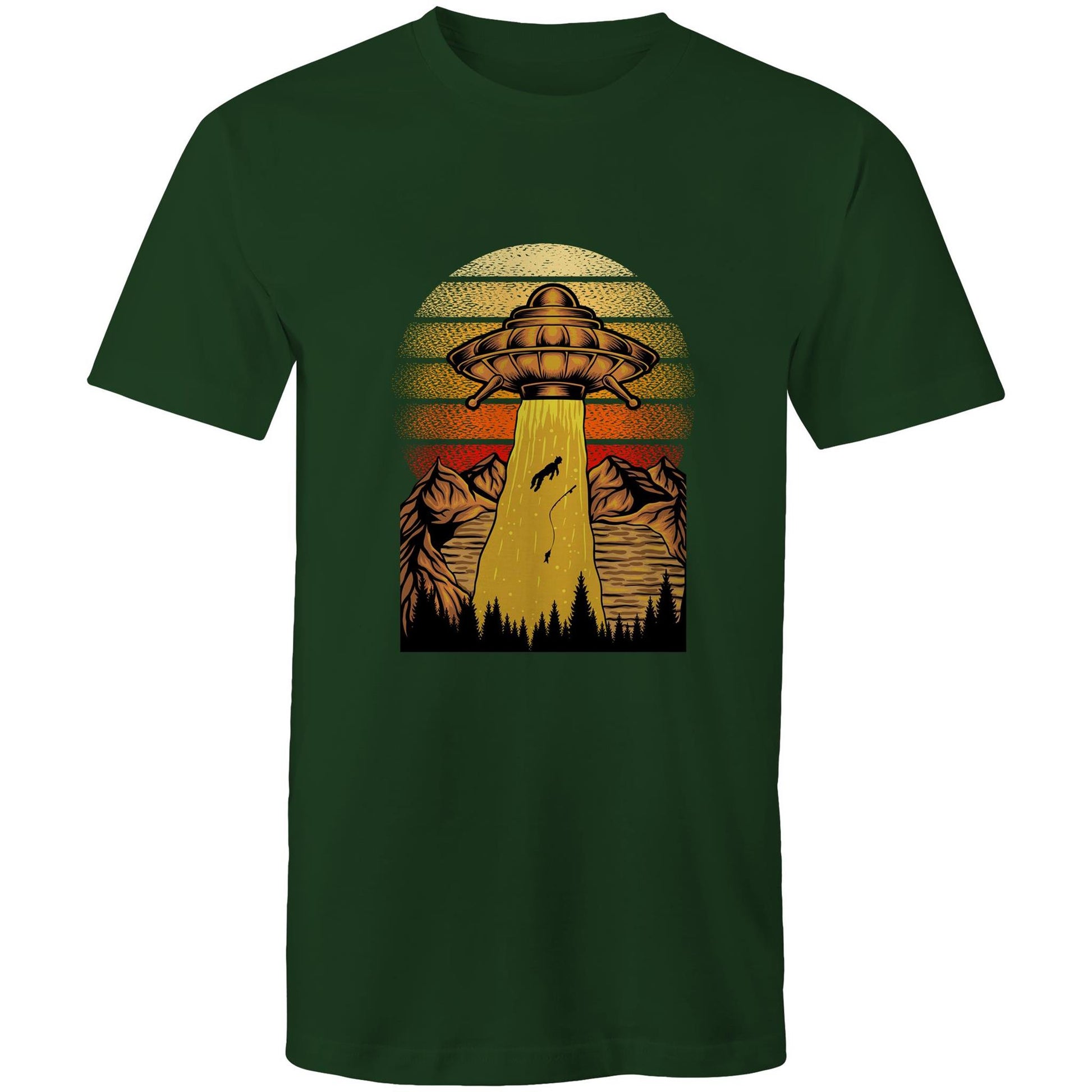 Men's Earthfolk T shirt - Beam Me Up - The Crescent Moon