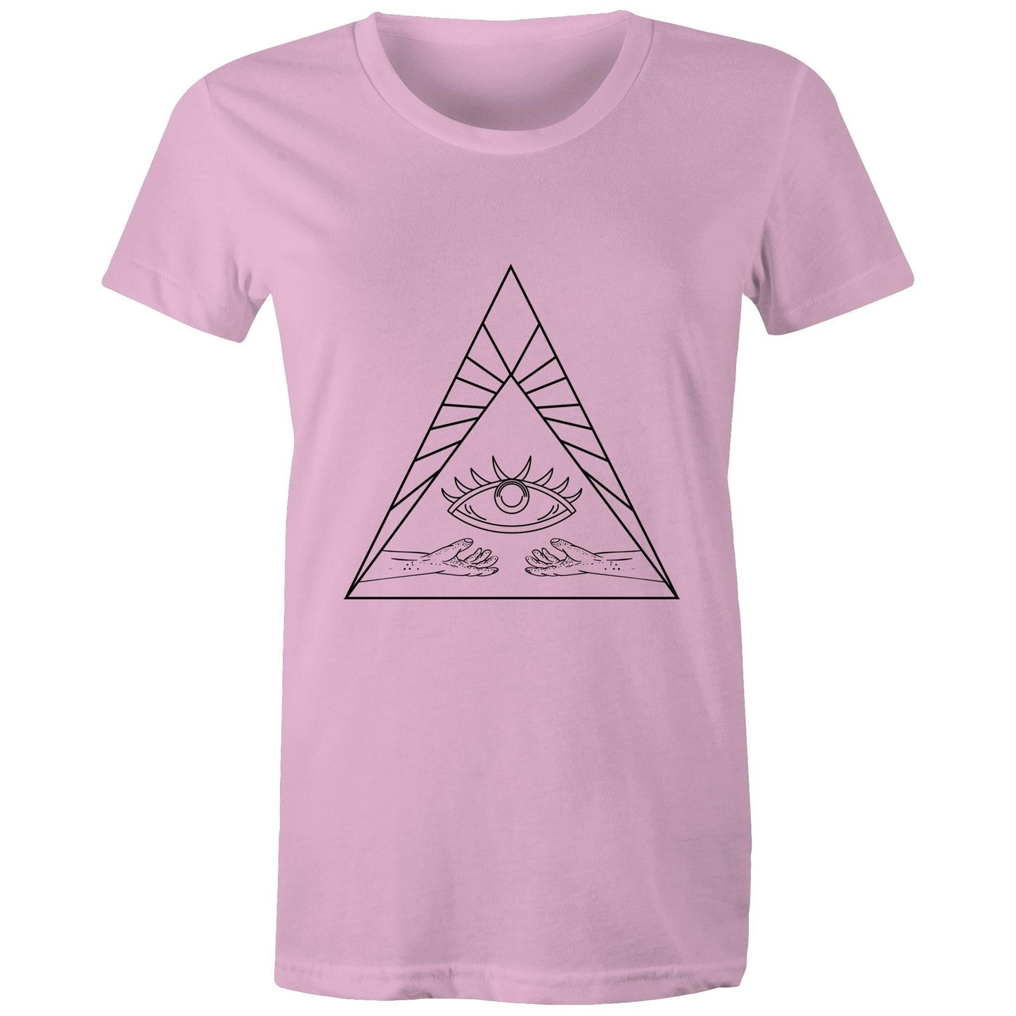 Women's Earthfolk Printed T shirt - Boho Eye Triangle