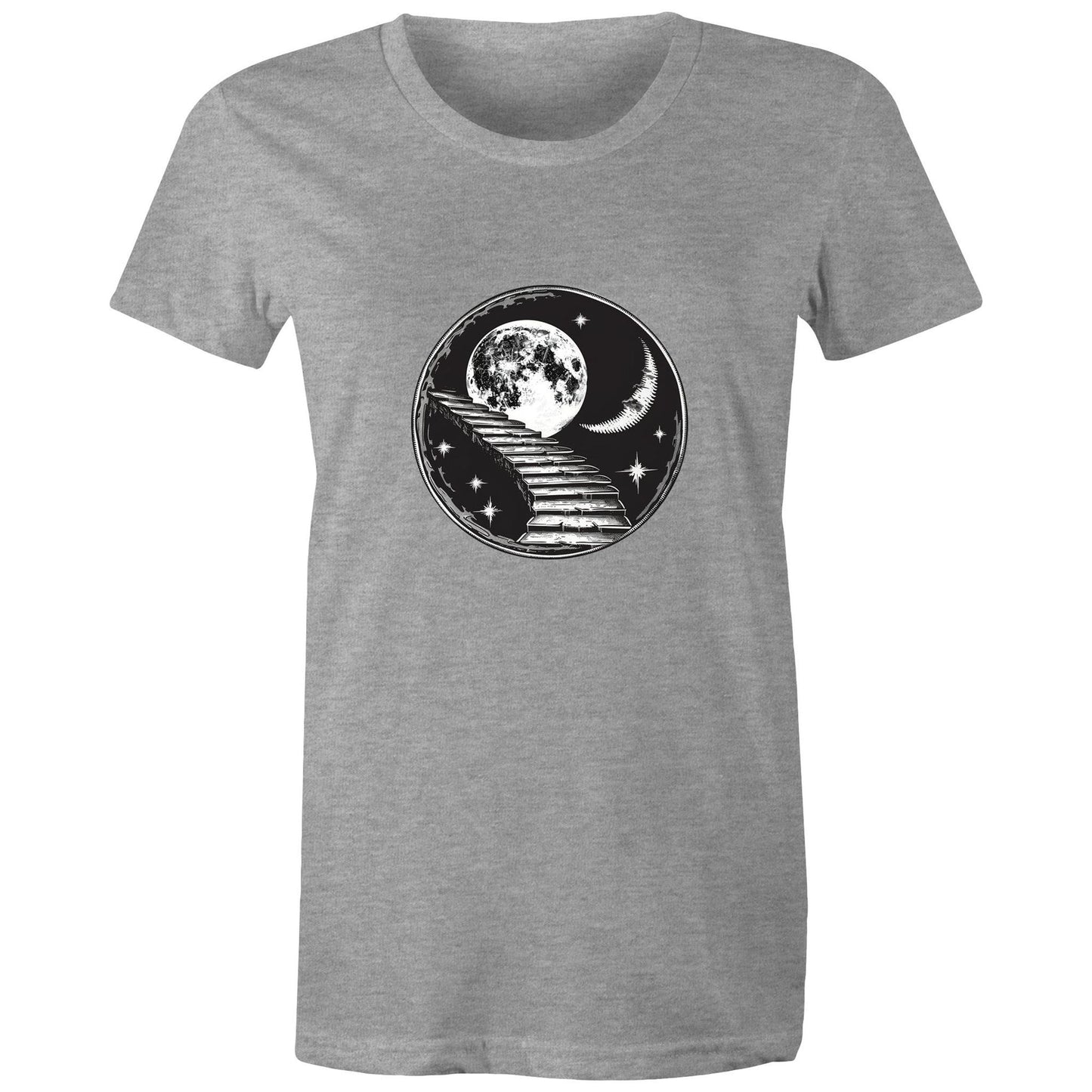 Women's Earthfolk T shirt - Stairway to the Moon