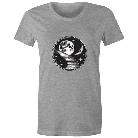 Women's Earthfolk T shirt - Stairway to the Moon