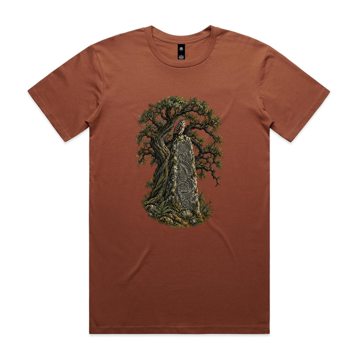 Men's Standing Stone Owl T-shirt - Earthfolk Nature T-shirts