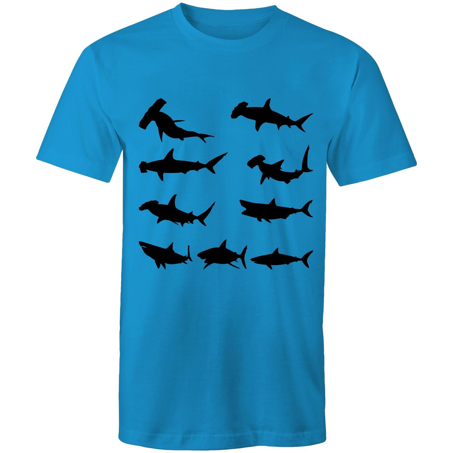 Earthfolk printed T shirt - Mens Relaxed Fit - Shark Silhouette - The Crescent Moon