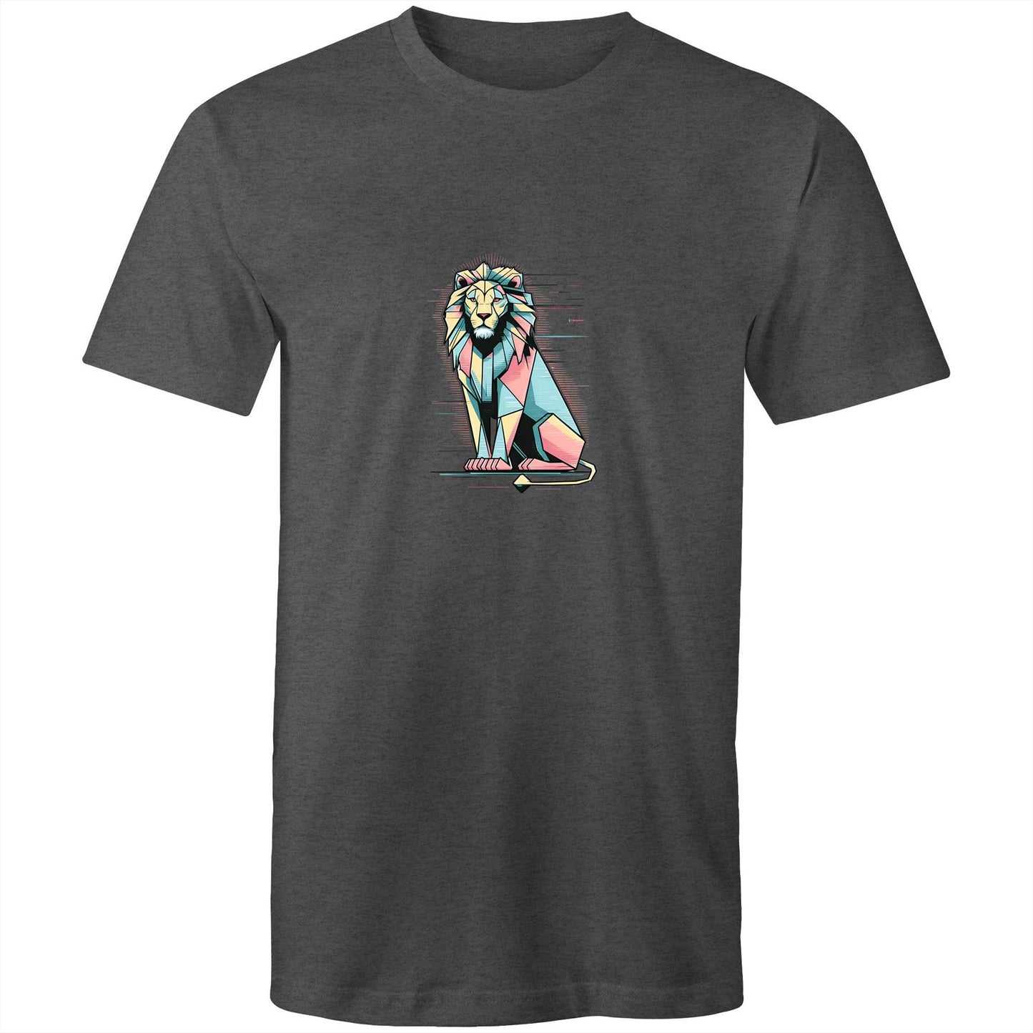 Men's Lion Graphic T-Shirt | Geometric Animal Print Tee