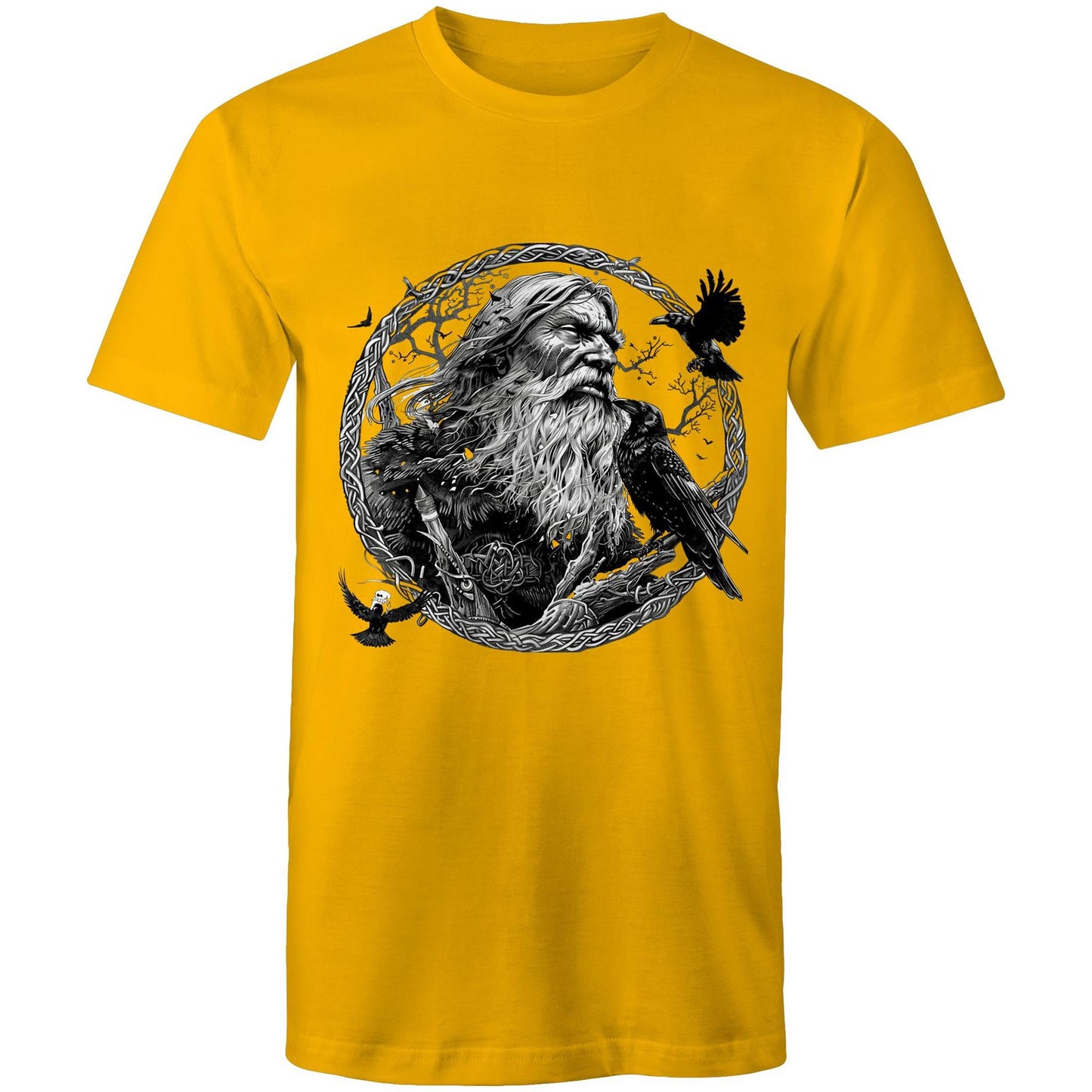 Earthfolk Printed T shirt - Mens Relaxed Fit - Odin - The Crescent Moon