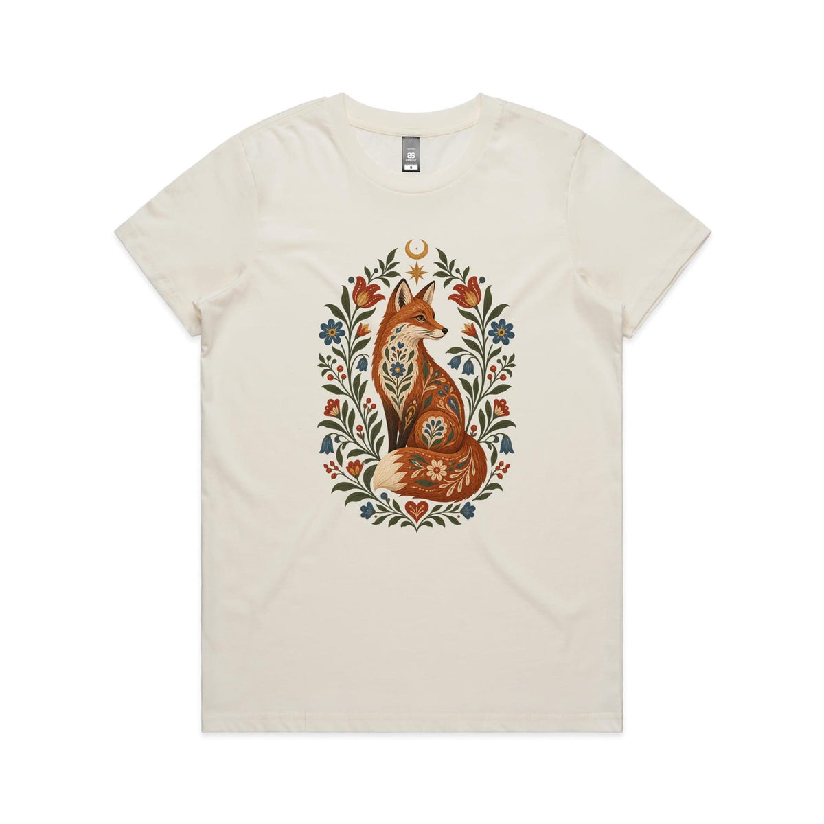 Women’s Fox Folk Art T-Shirt | Graphic Tee