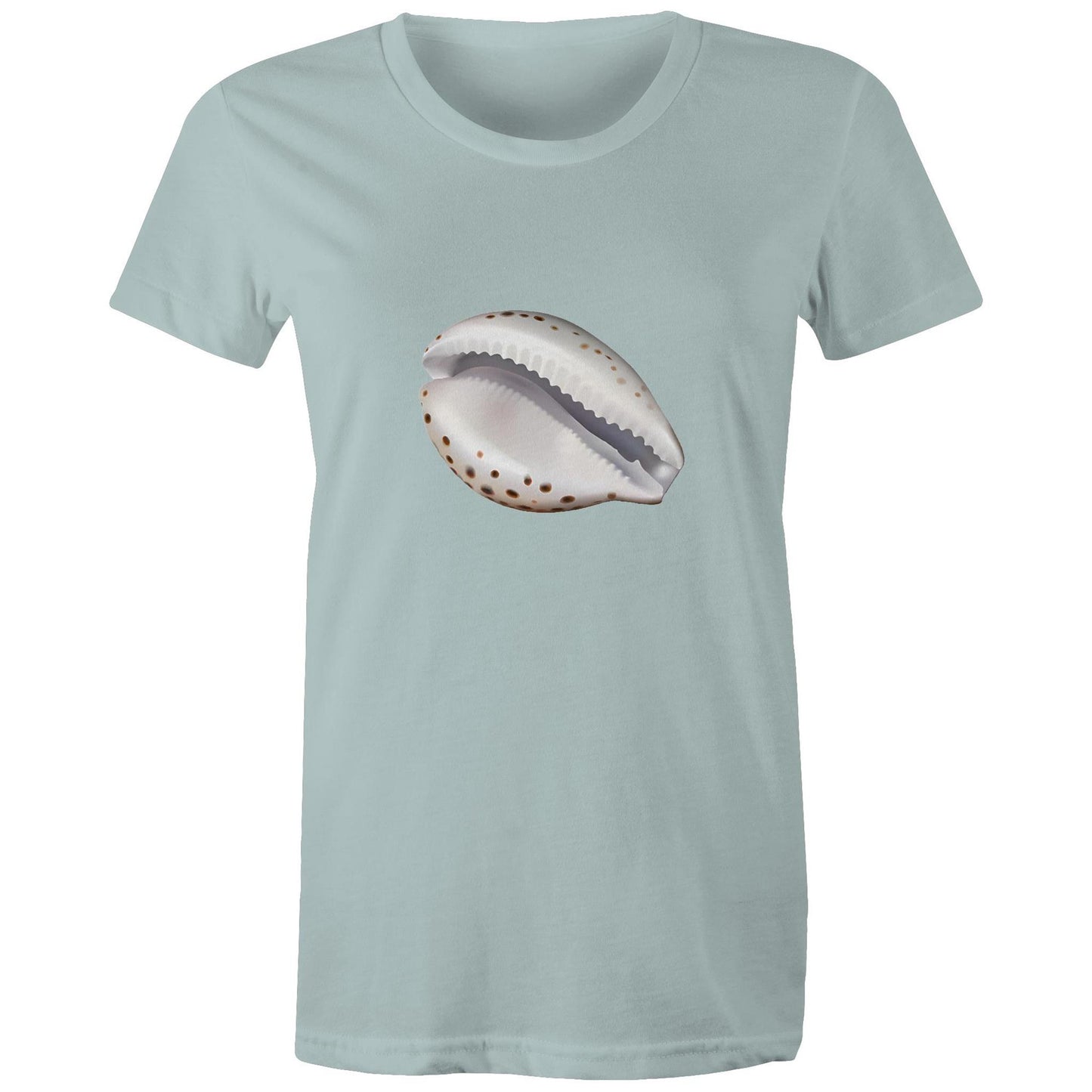 Women's Earthfolk T shirt - Cowrie Shell - The Crescent Moon
