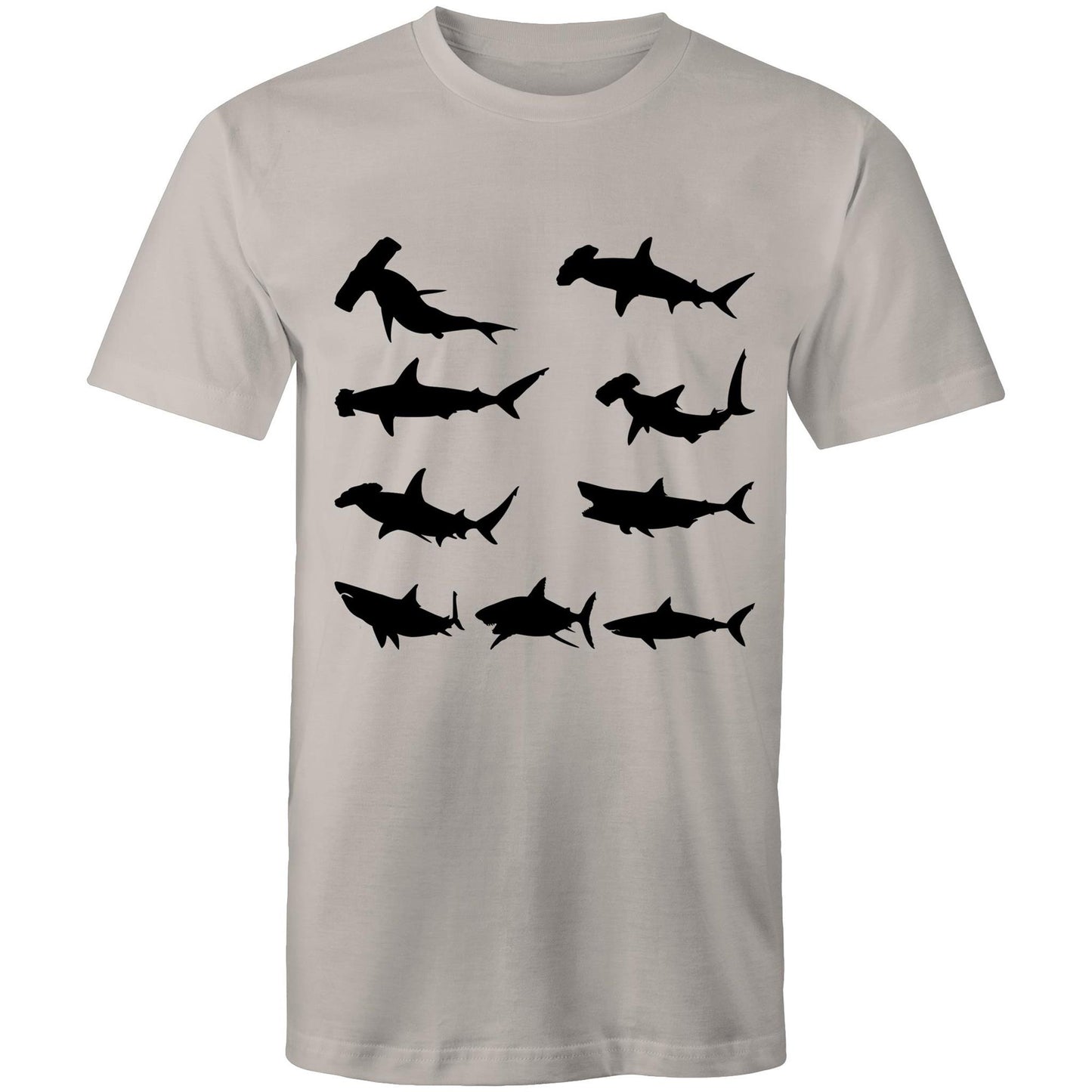 Earthfolk printed T shirt - Mens Relaxed Fit - Shark Silhouette - The Crescent Moon