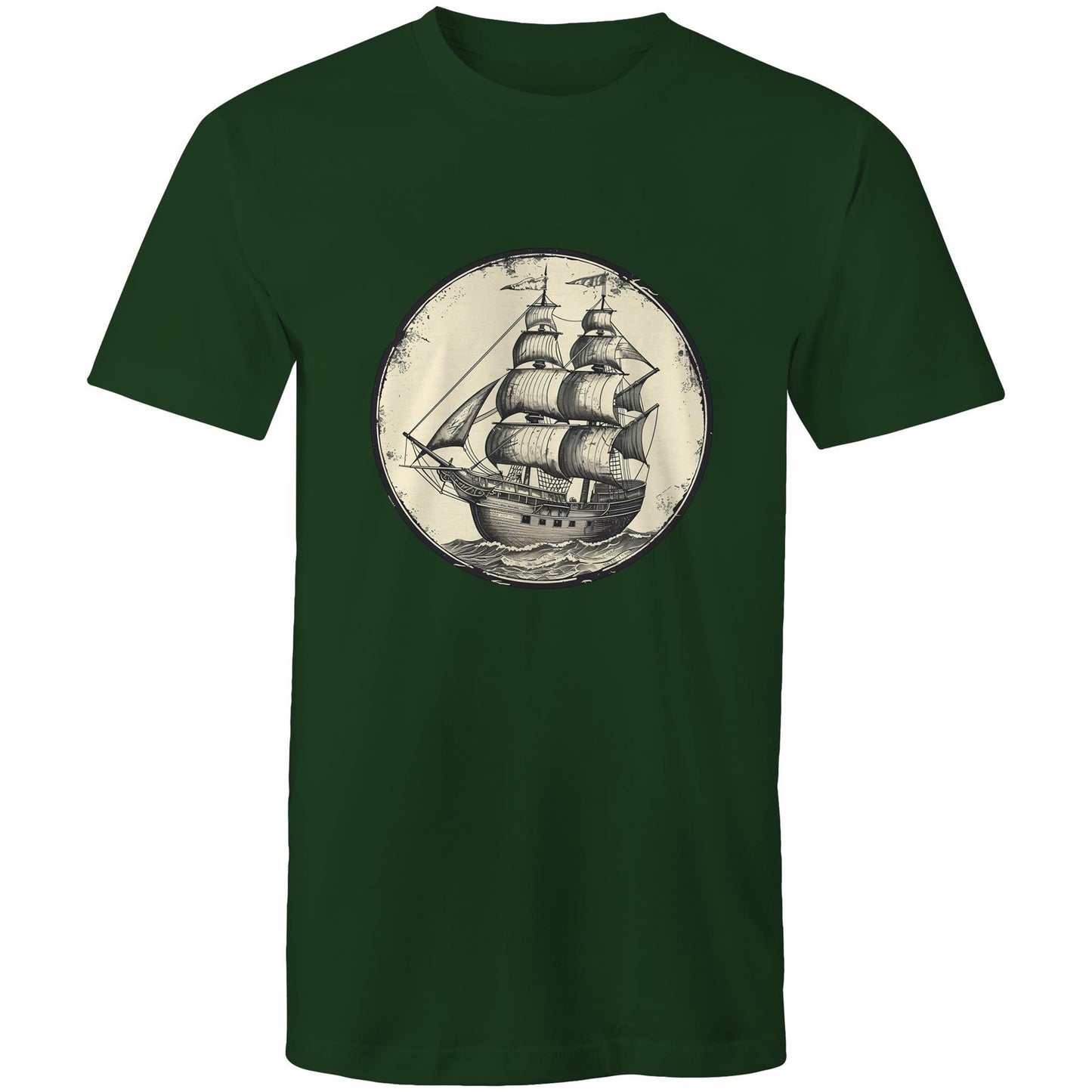 Men's Earthfolk T shirt - Tall Ship Graphic T-shirt