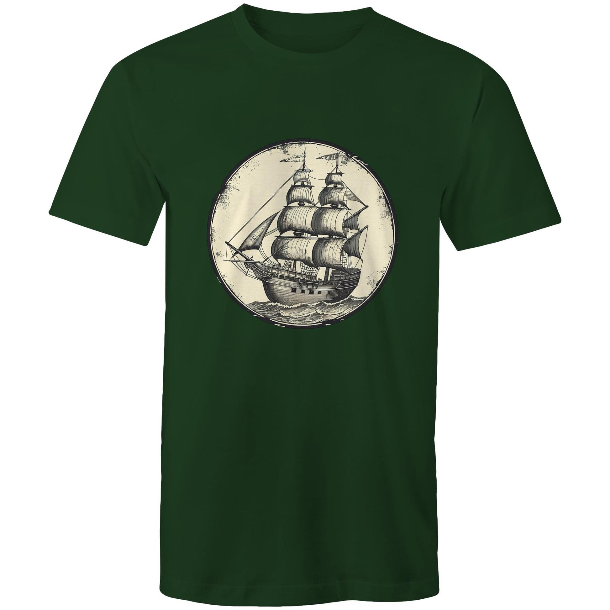 Men's Earthfolk T shirt - Tall Ship Graphic T-shirt