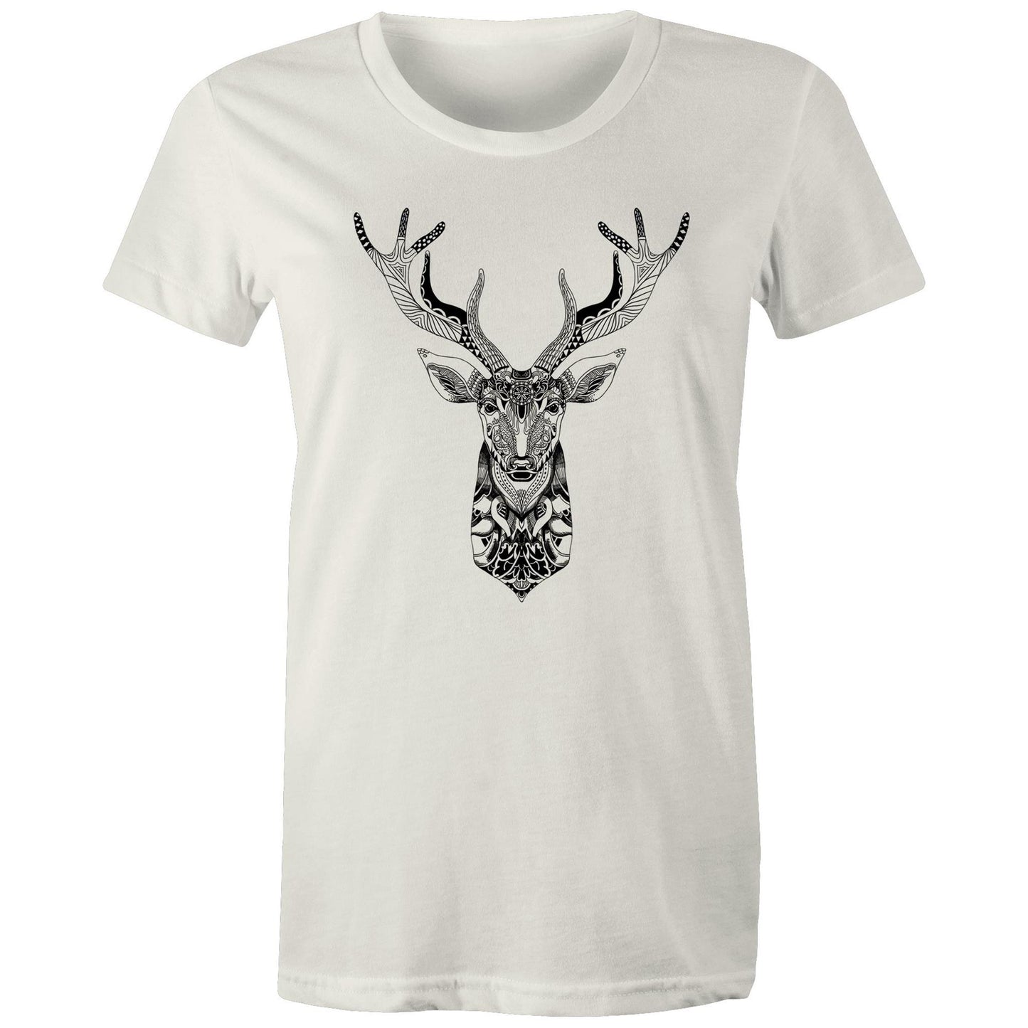 Women's Earthfolk Printed T shirt - Totem Deer